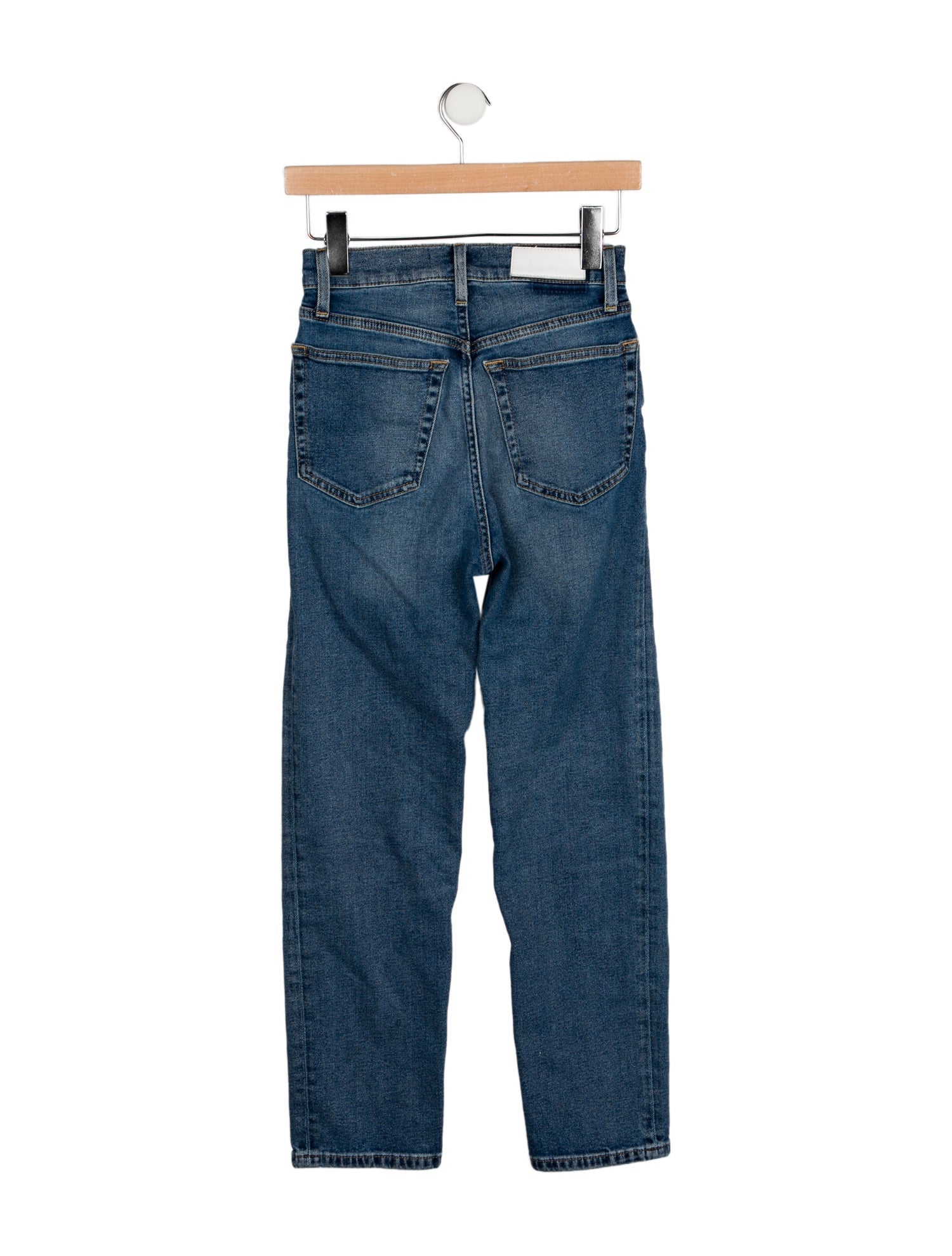 RE/DONE High-Rise Straight Leg Jeans