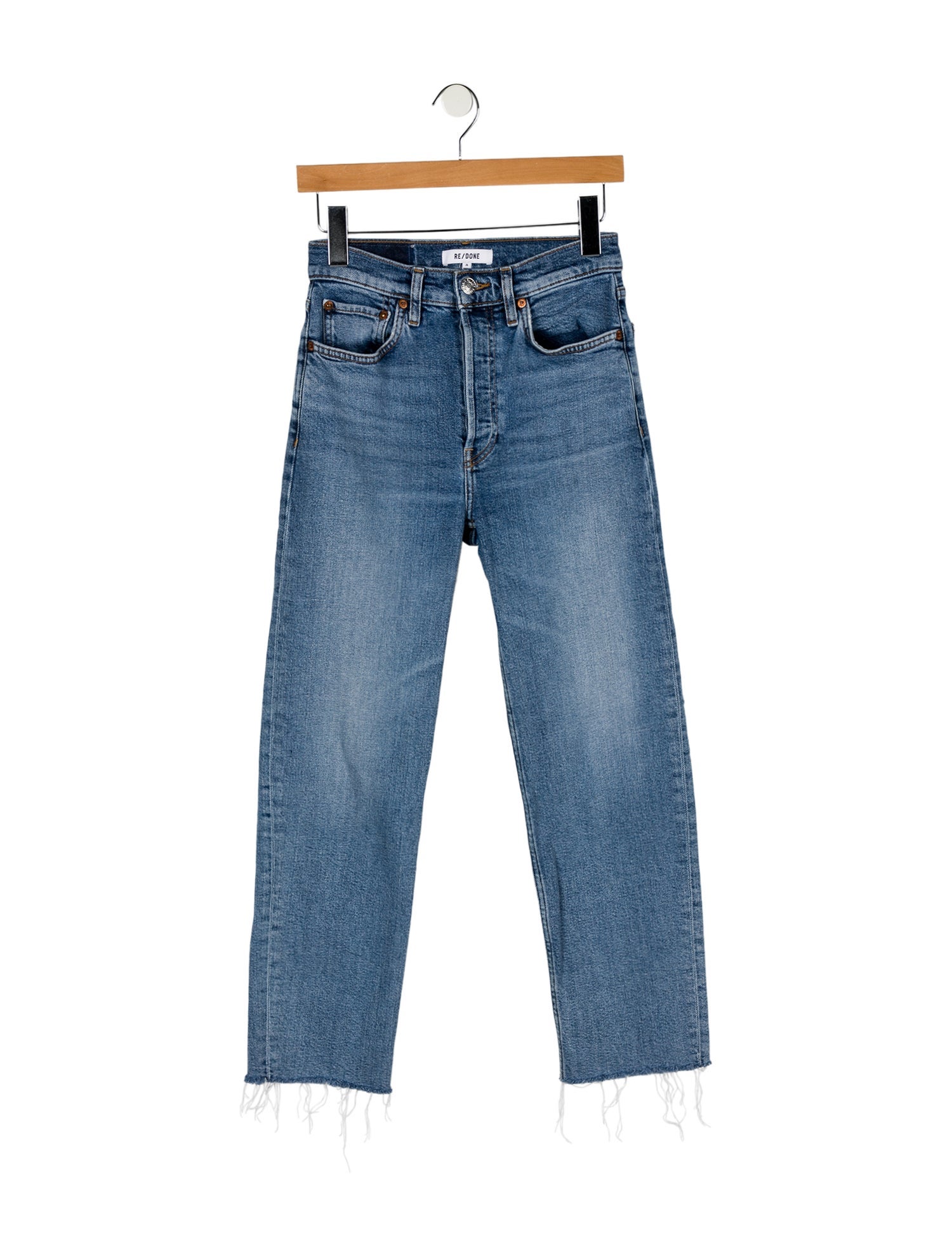 RE/DONE High-Rise Straight Leg Jeans