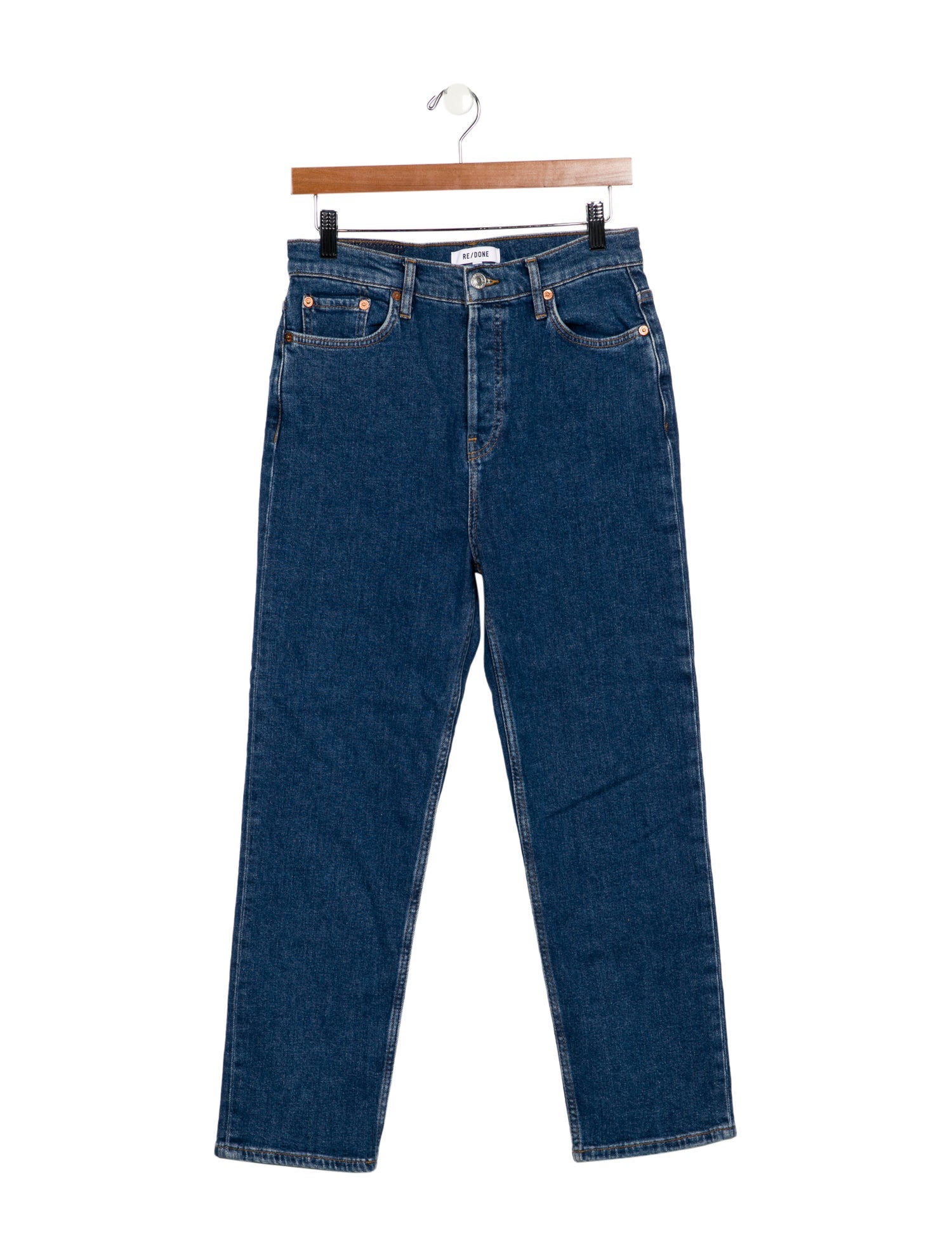 RE/DONE High-Rise Straight Leg Jeans