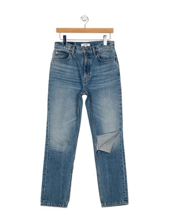 RE/DONE High-Rise Straight Leg Jeans