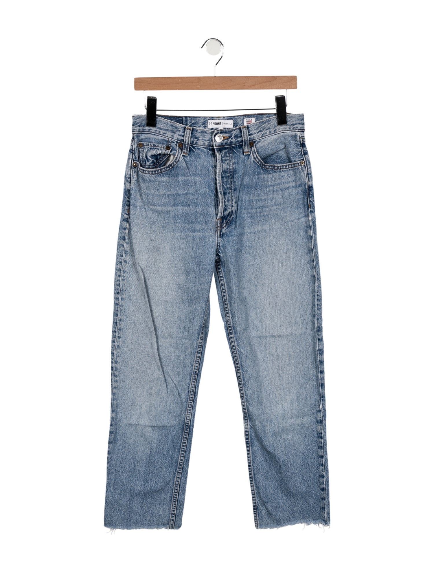 RE/DONE High-Rise Straight Leg Jeans