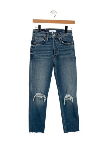 Re/Done Jeans Mid-Rise Straight Leg XS