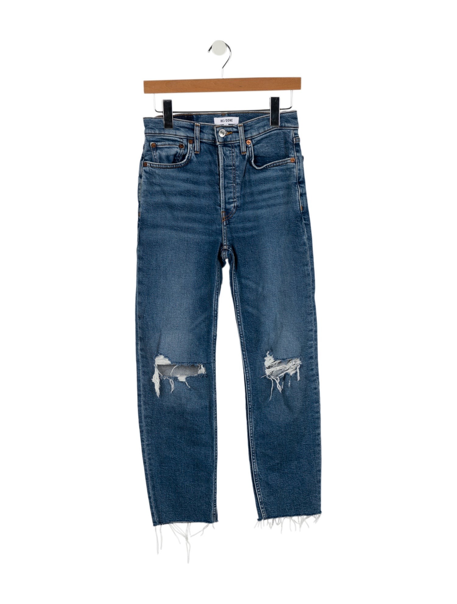 RE/DONE High-Rise Straight Leg Jeans