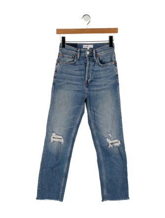 RE/DONE High-Rise Straight Leg Jeans