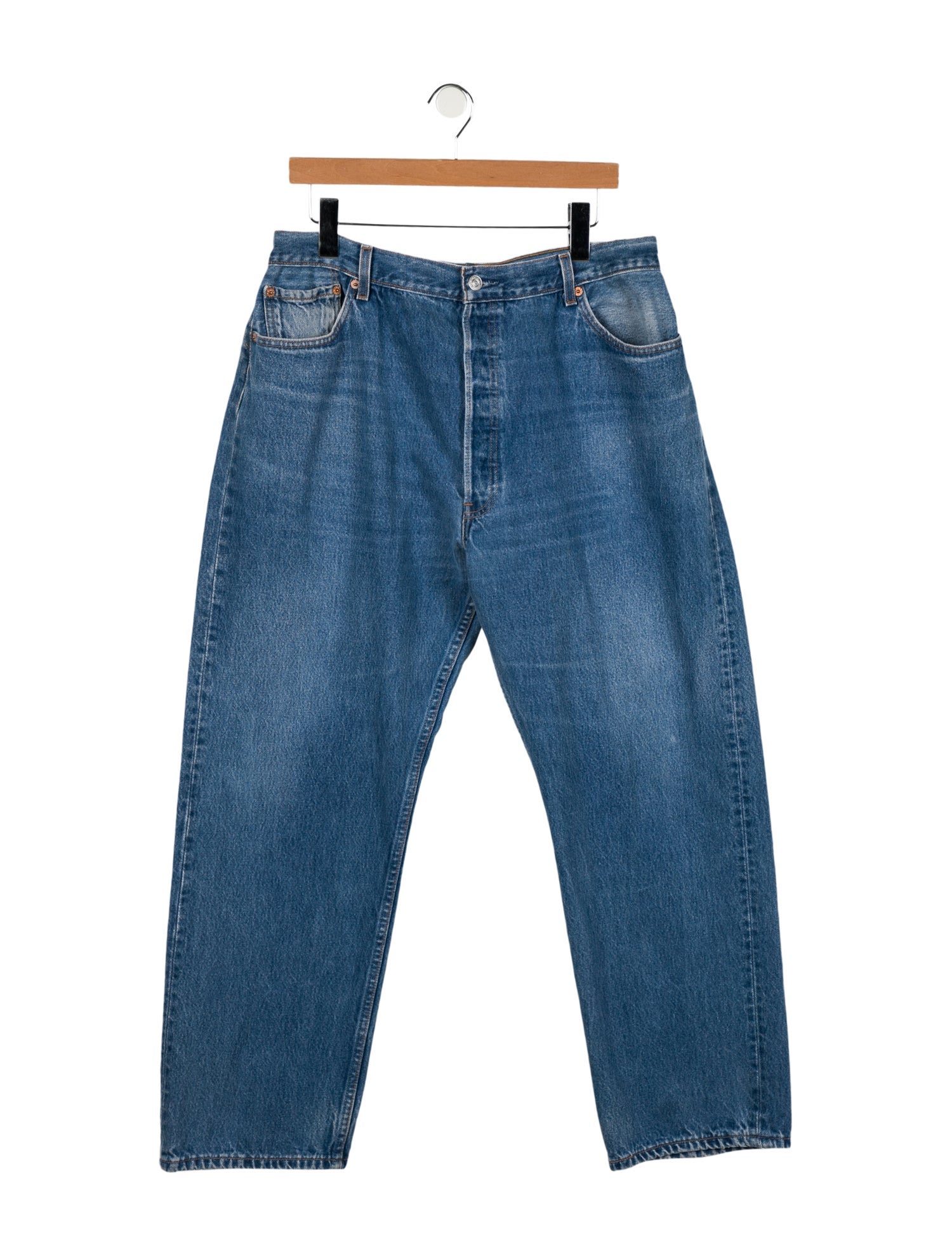 RE/DONE High-Rise Straight Leg Jeans