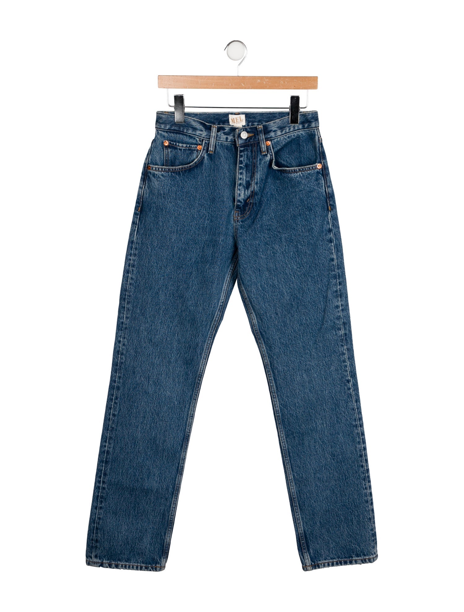 RE/DONE High-Rise Straight Leg Jeans