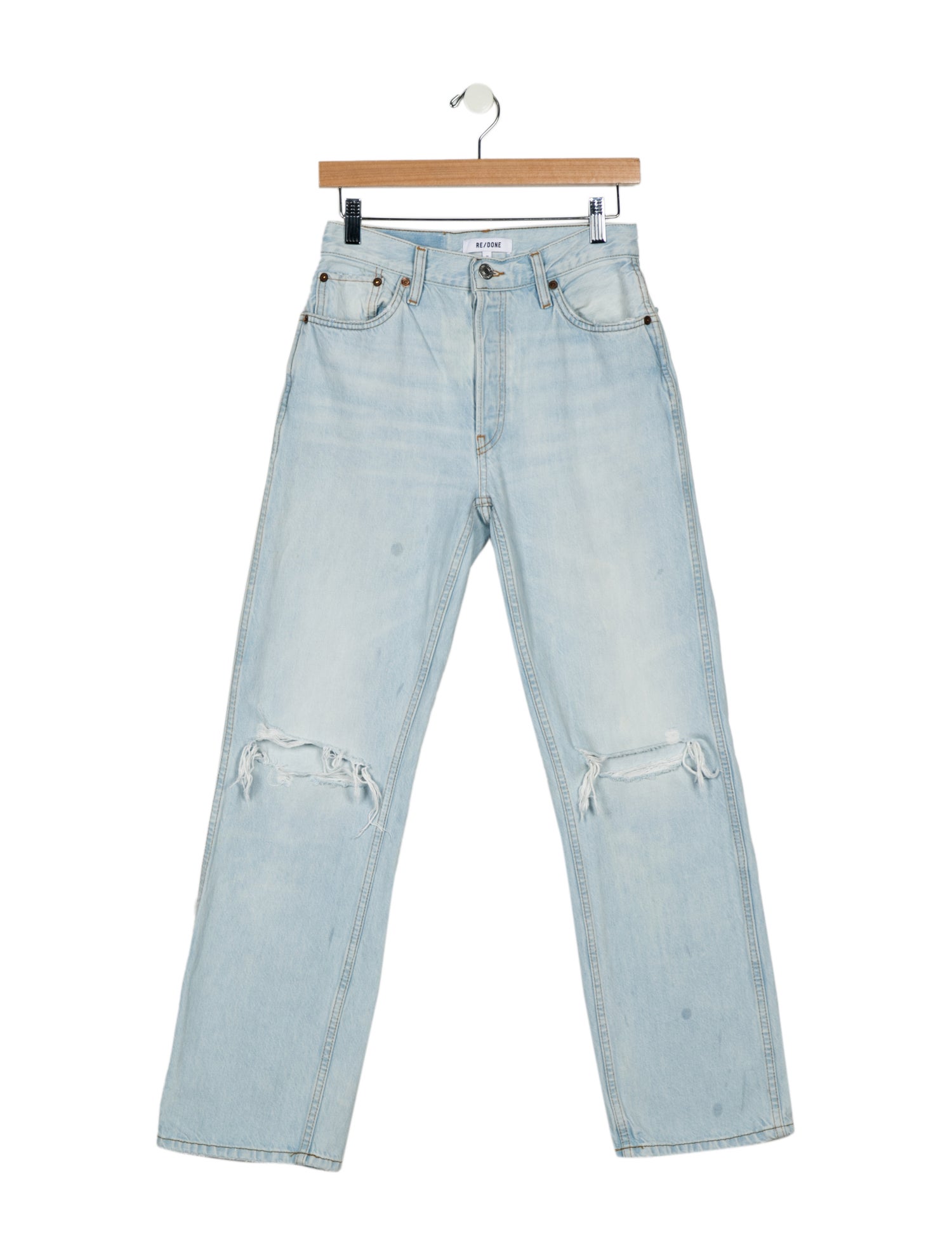 RE/DONE High-Rise Straight Leg Jeans