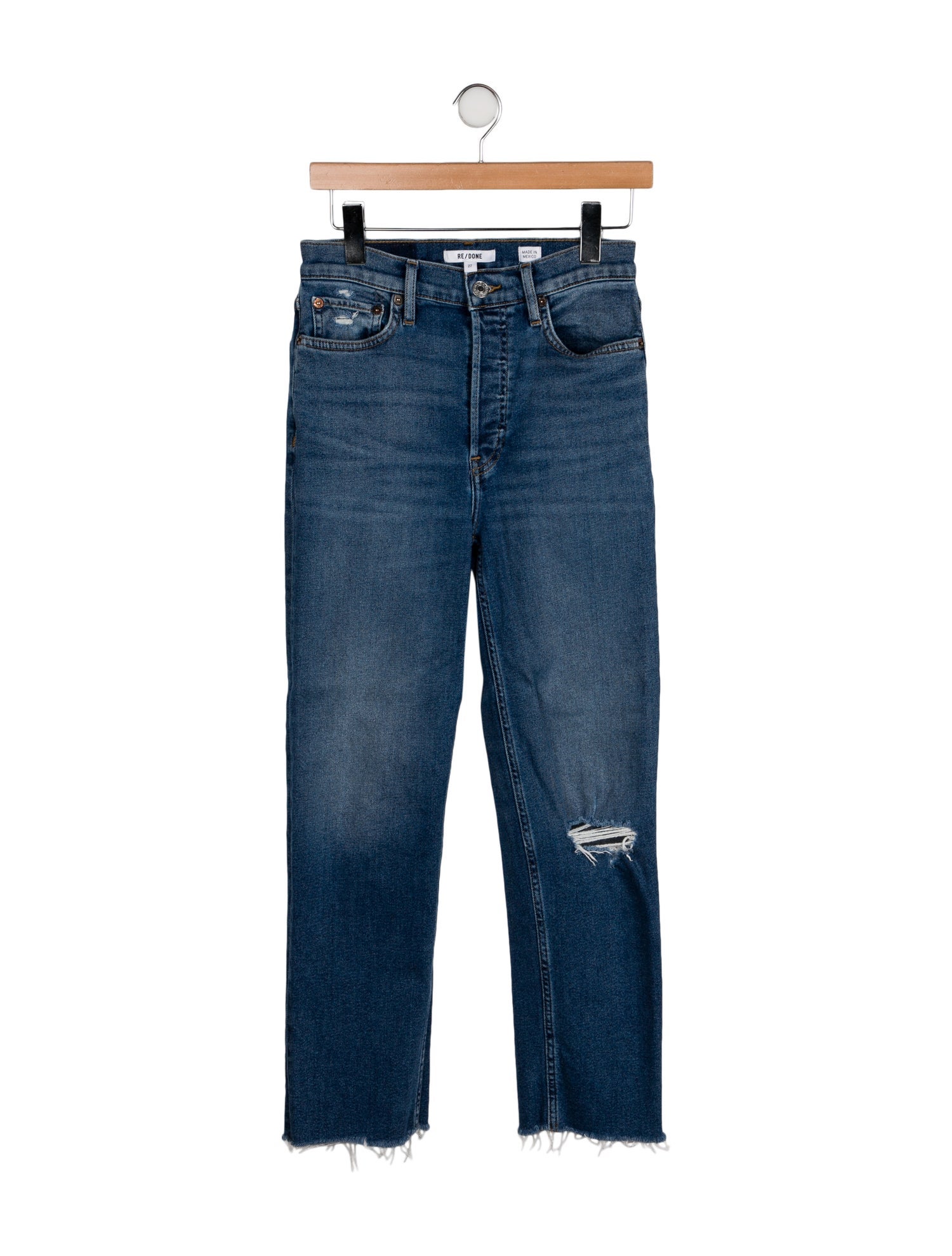 RE/DONE High-Rise Straight Leg Jeans