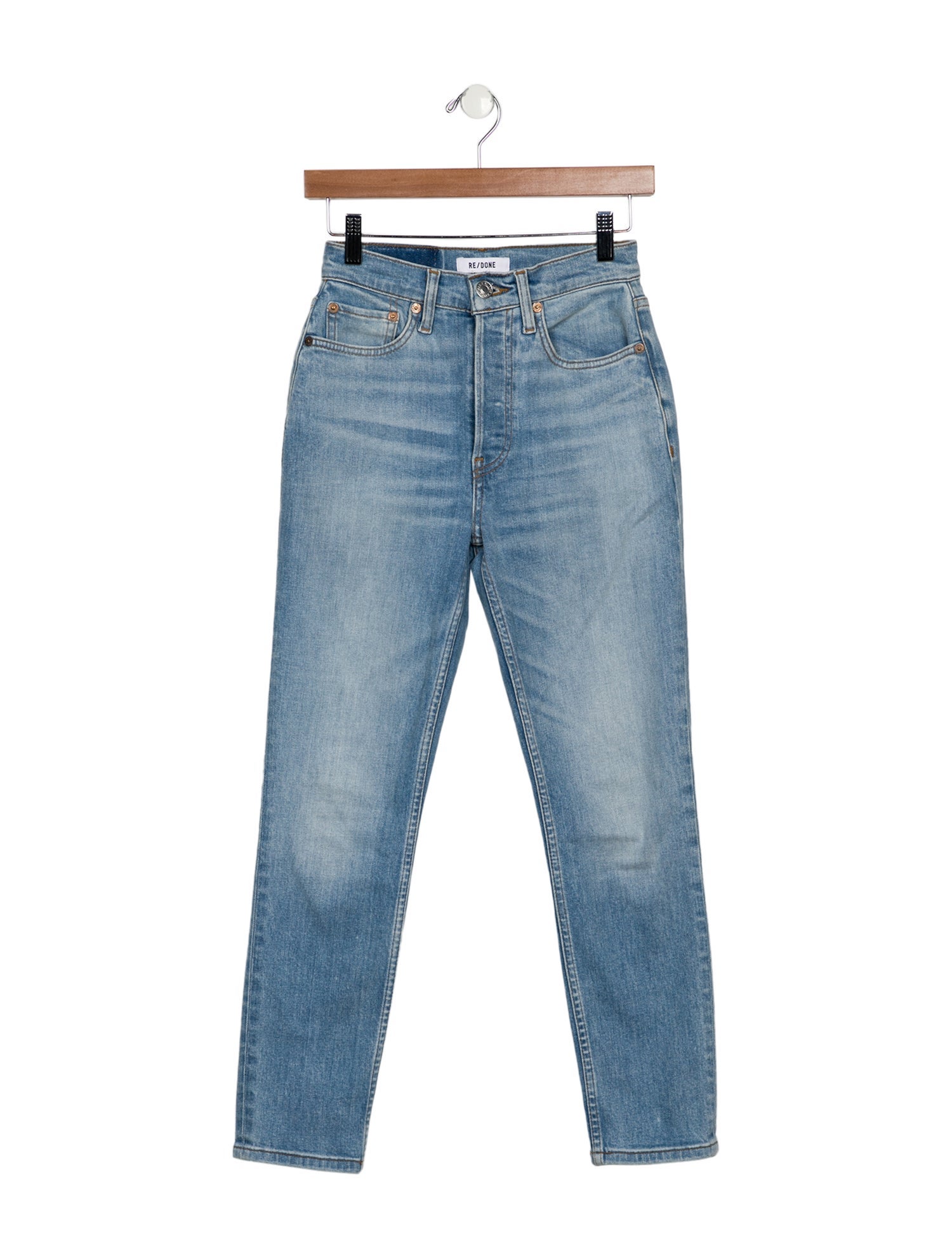 RE/DONE Mid-Rise Straight Leg Jeans