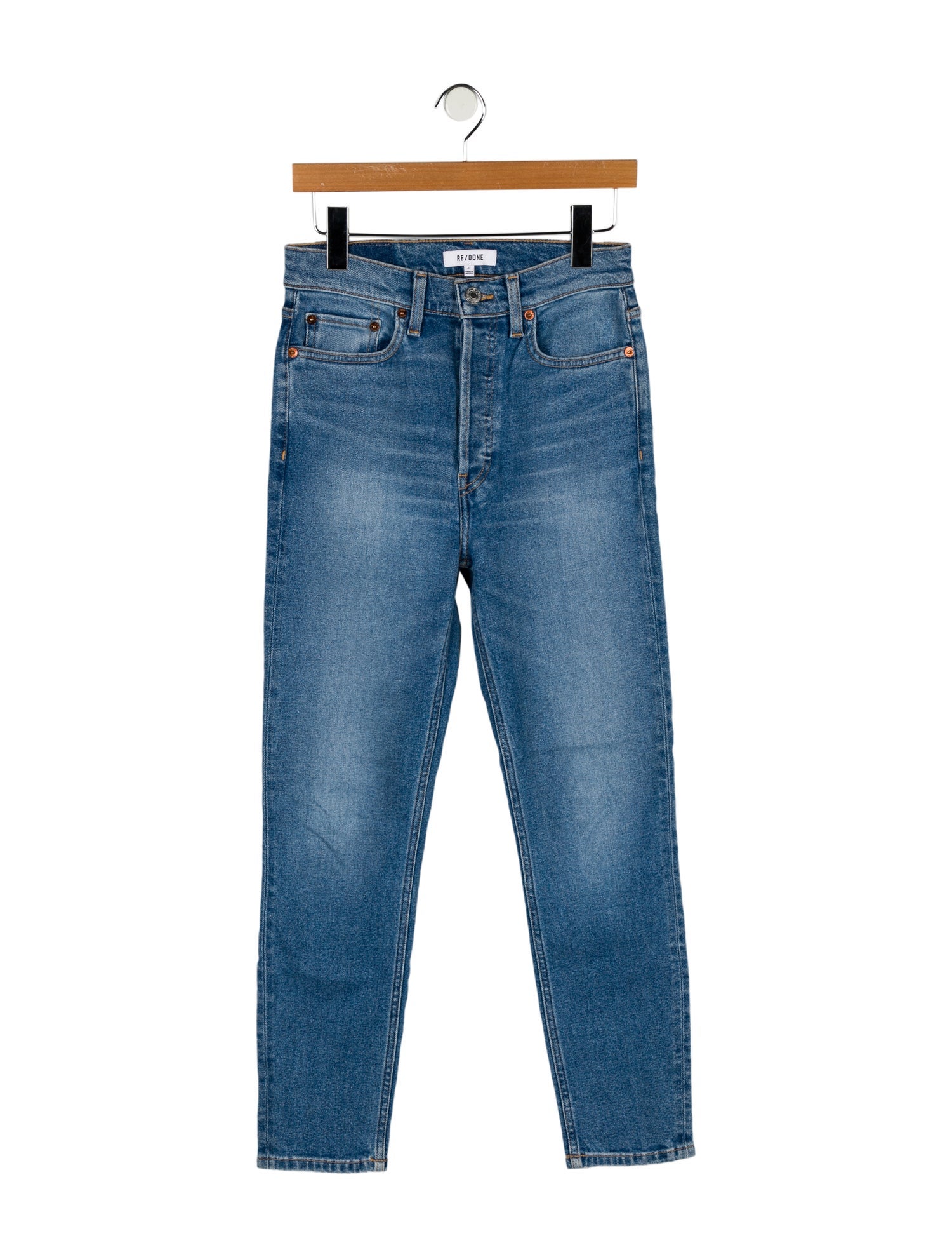 RE/DONE High-Rise Straight Leg Jeans