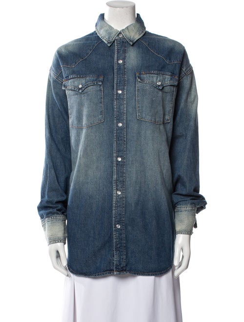 RE/DONE Long Sleeve Button-Up Top