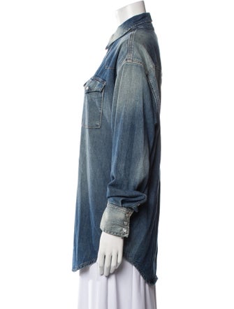 RE/DONE Long Sleeve Button-Up Top