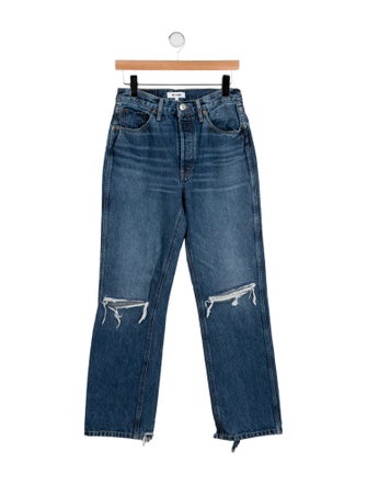 RE/DONE High-Rise Straight Leg Jeans
