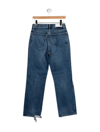 RE/DONE High-Rise Straight Leg Jeans