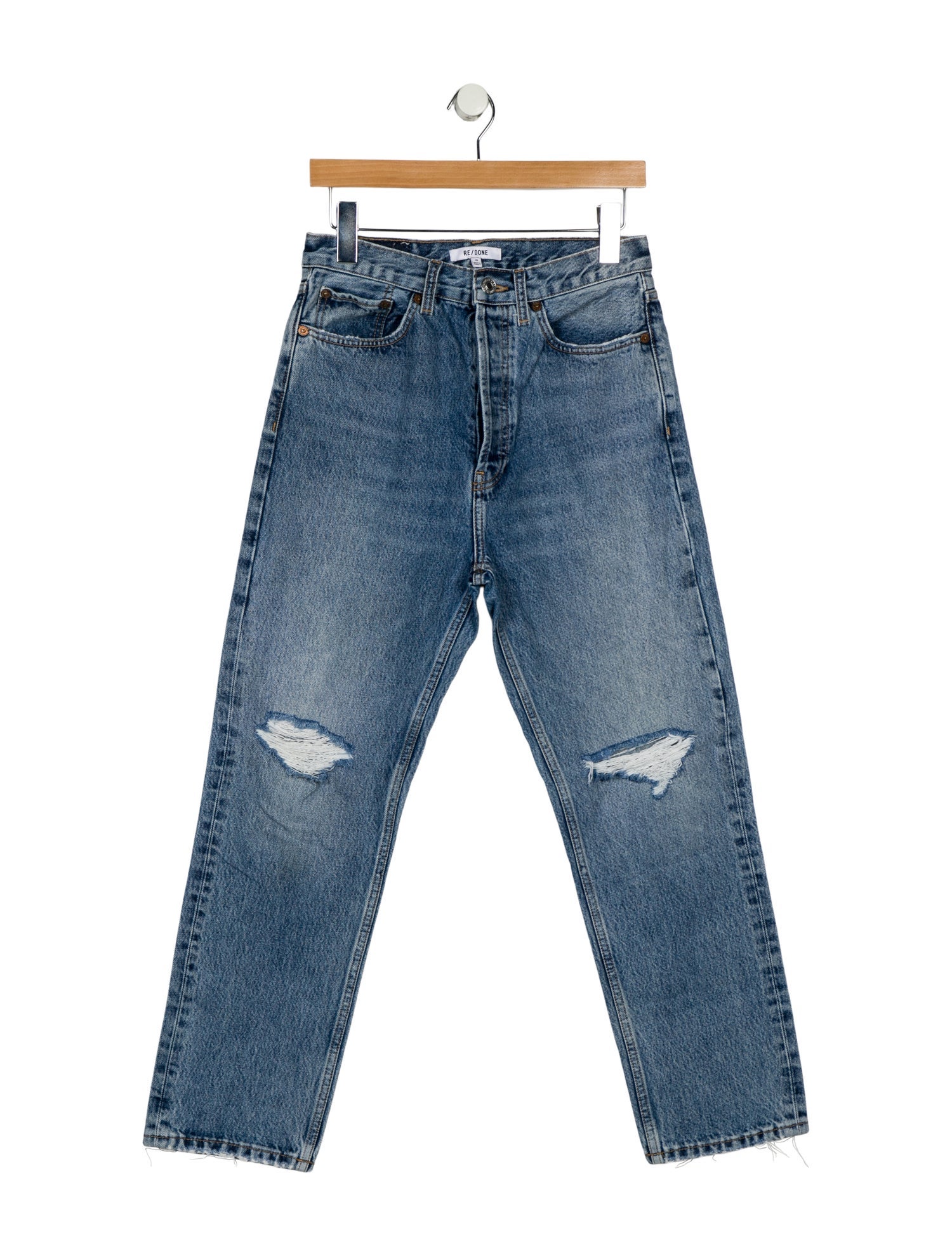RE/DONE High-Rise Straight Leg Jeans