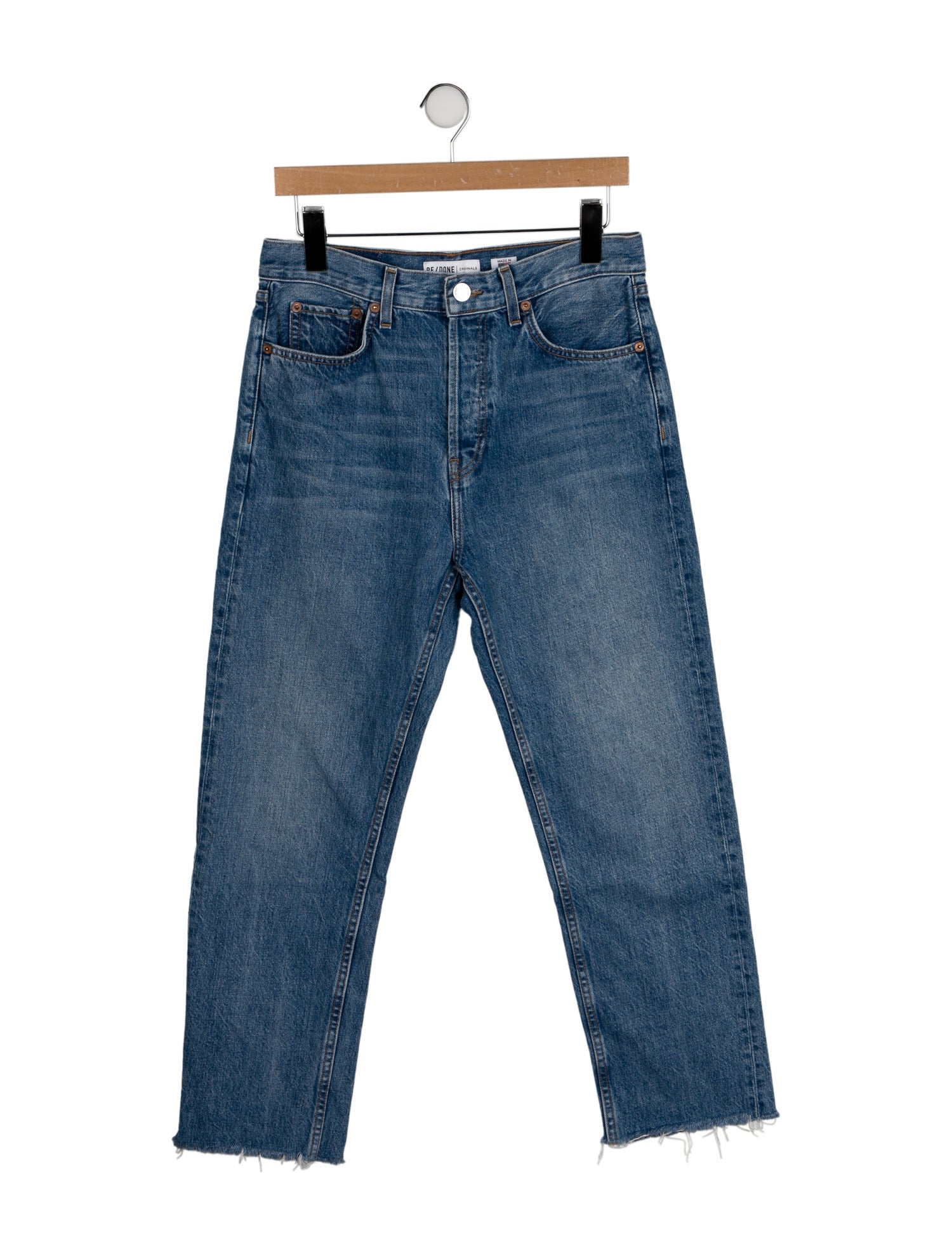 RE/DONE High-Rise Straight Leg Jeans