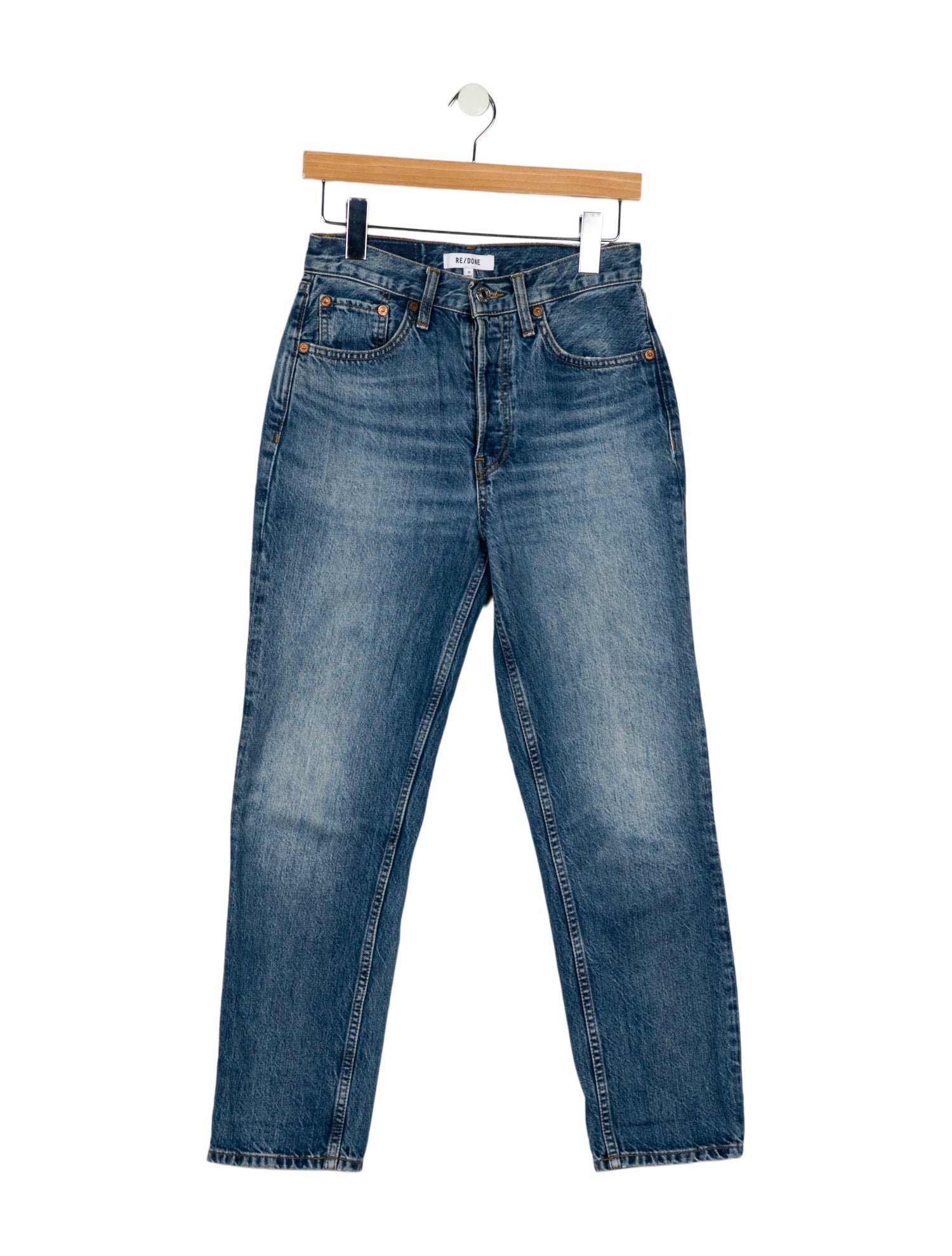 RE/DONE High-Rise Straight Leg Jeans