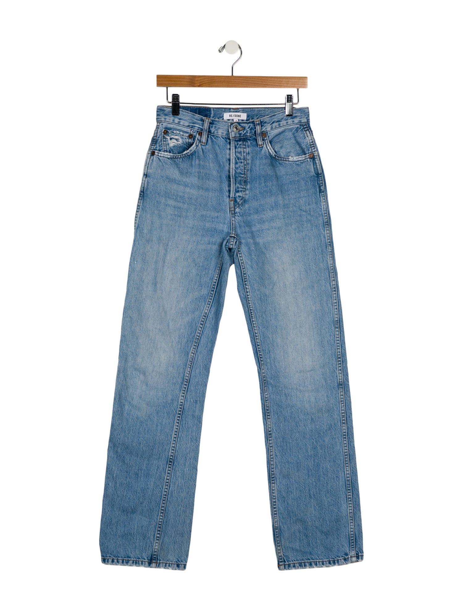 RE/DONE Mid-Rise Straight Leg Jeans