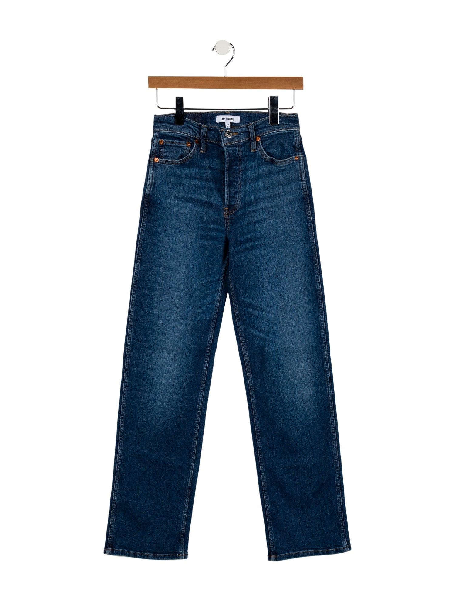 RE/DONE High-Rise Straight Leg Jeans