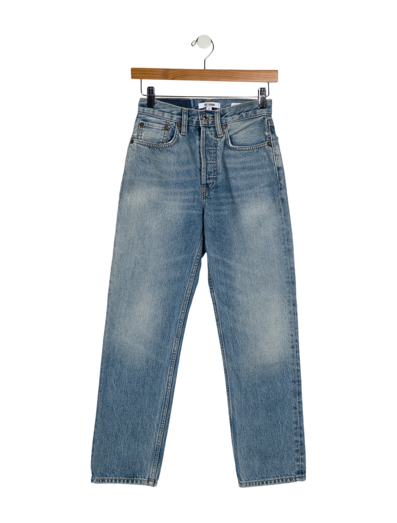 RE/DONE Mid-Rise Straight Leg Jeans