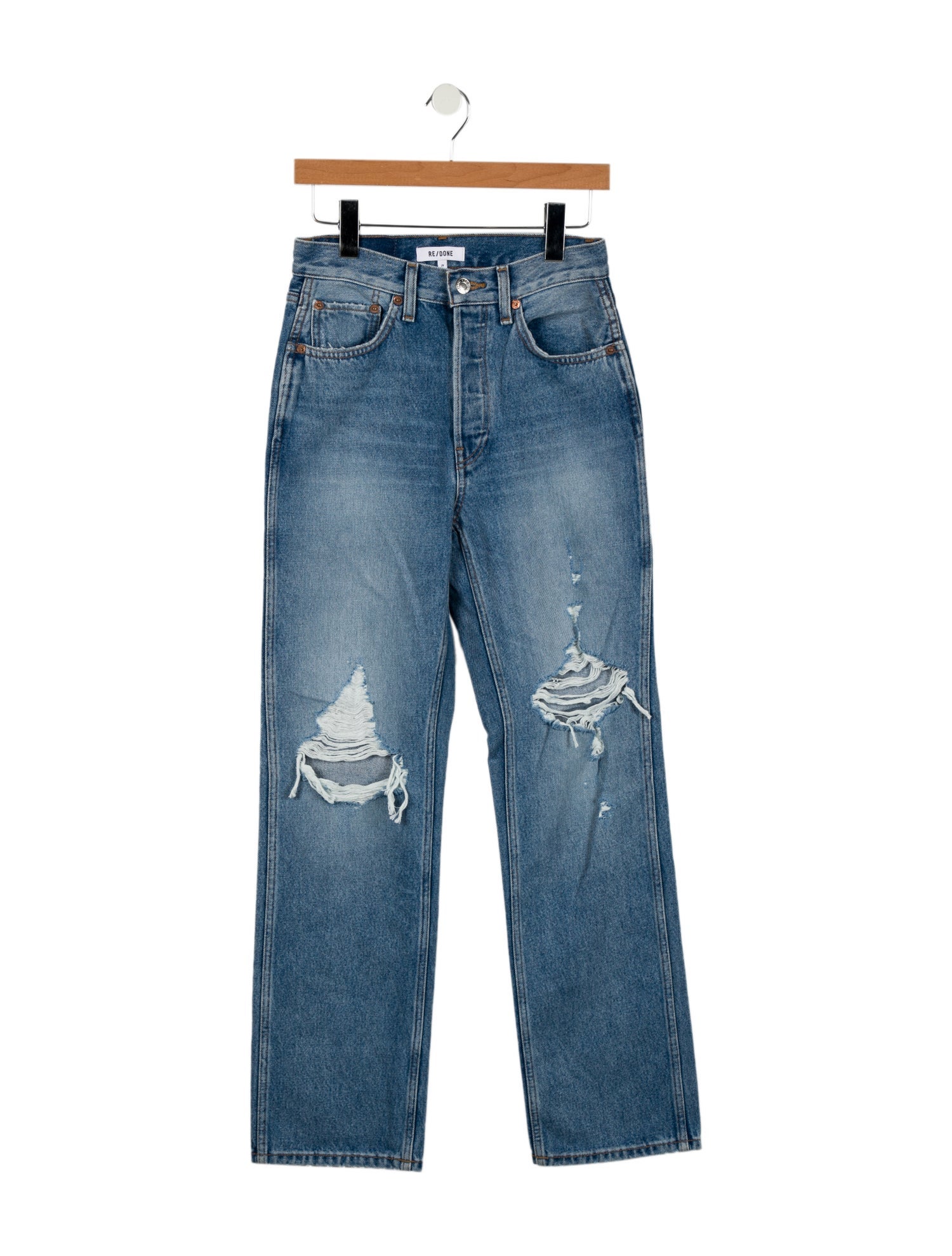 RE/DONE High-Rise Straight Leg Jeans