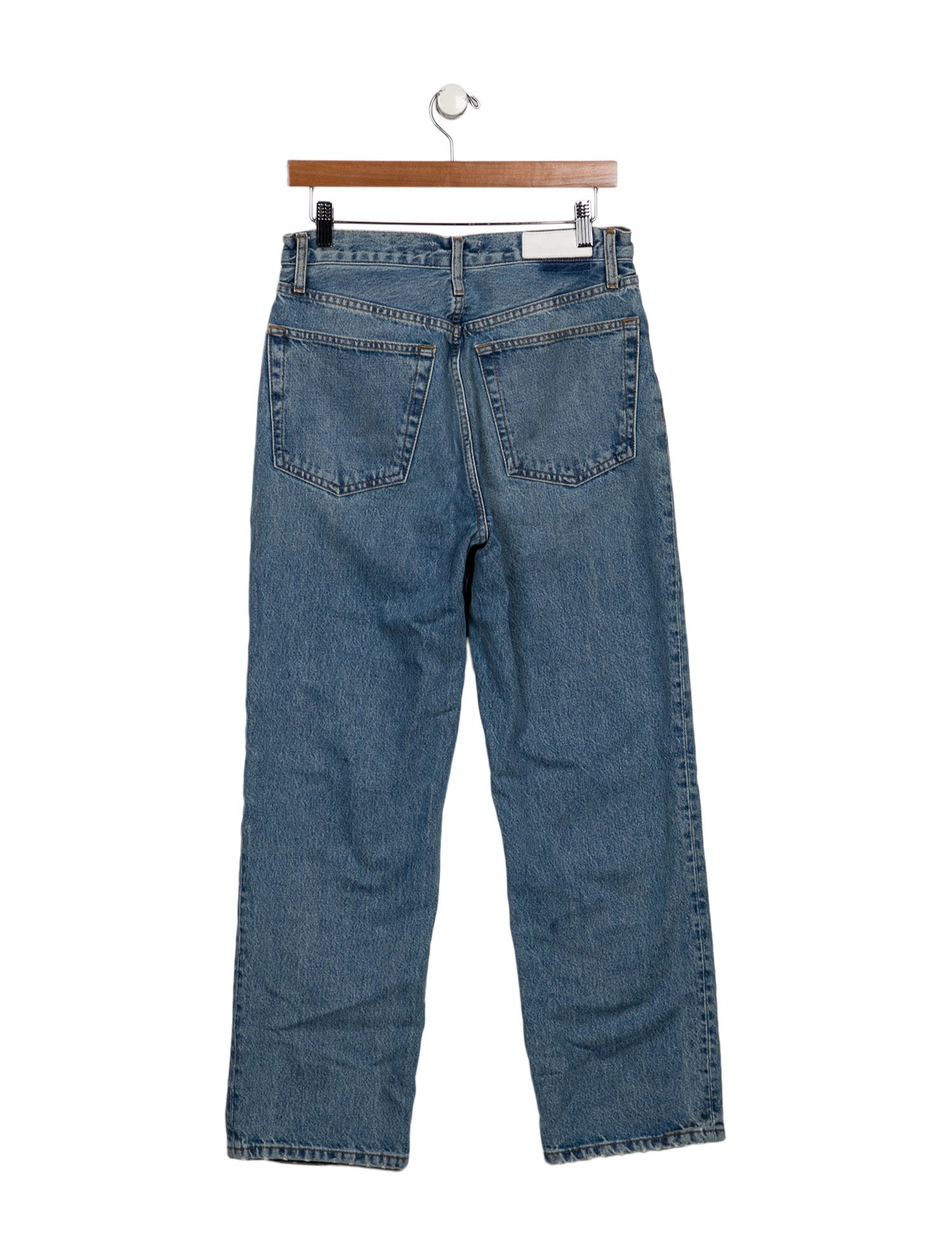 RE/DONE High-Rise Straight Leg Jeans