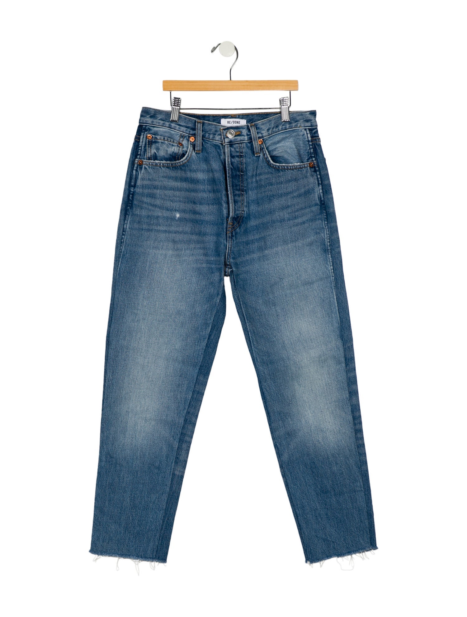 RE/DONE High-Rise Straight Leg Jeans