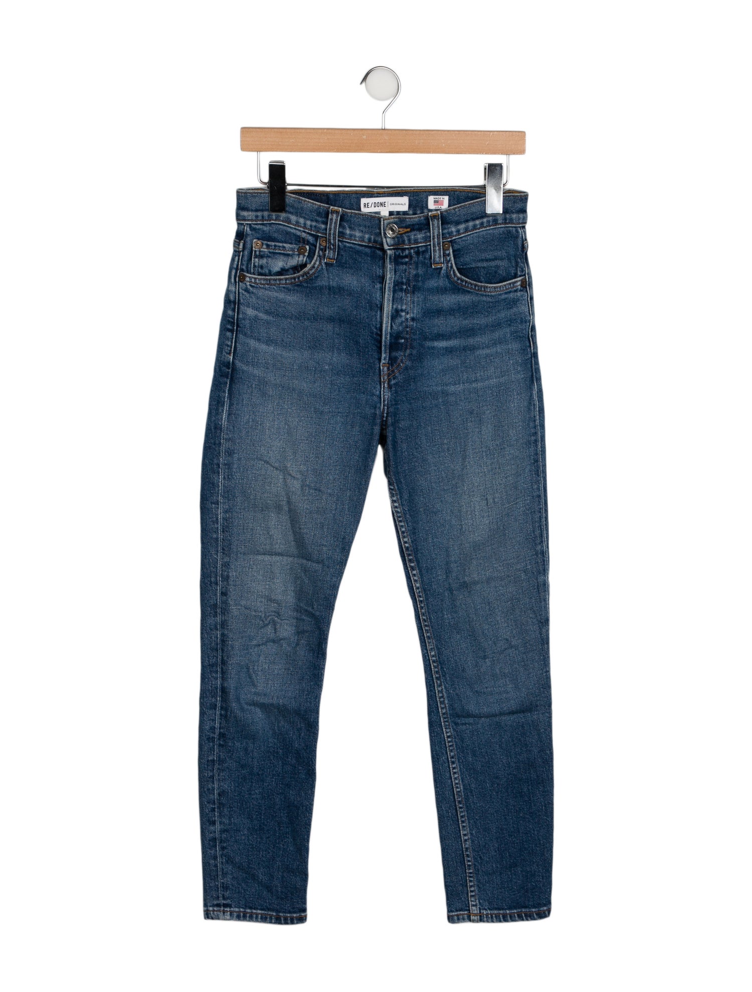 RE/DONE Mid-Rise Straight Leg Jeans