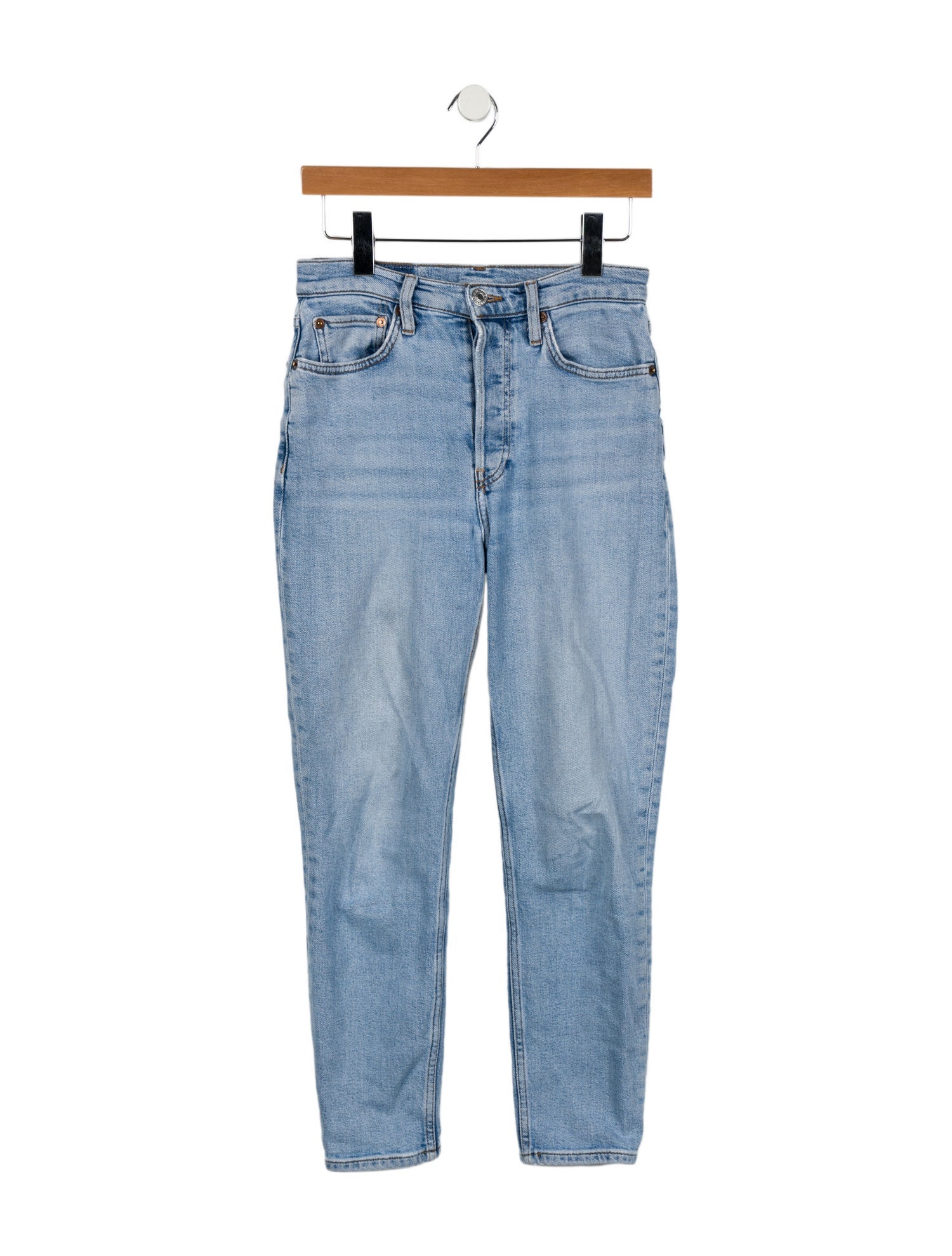 RE/DONE High-Rise Straight Leg Jeans