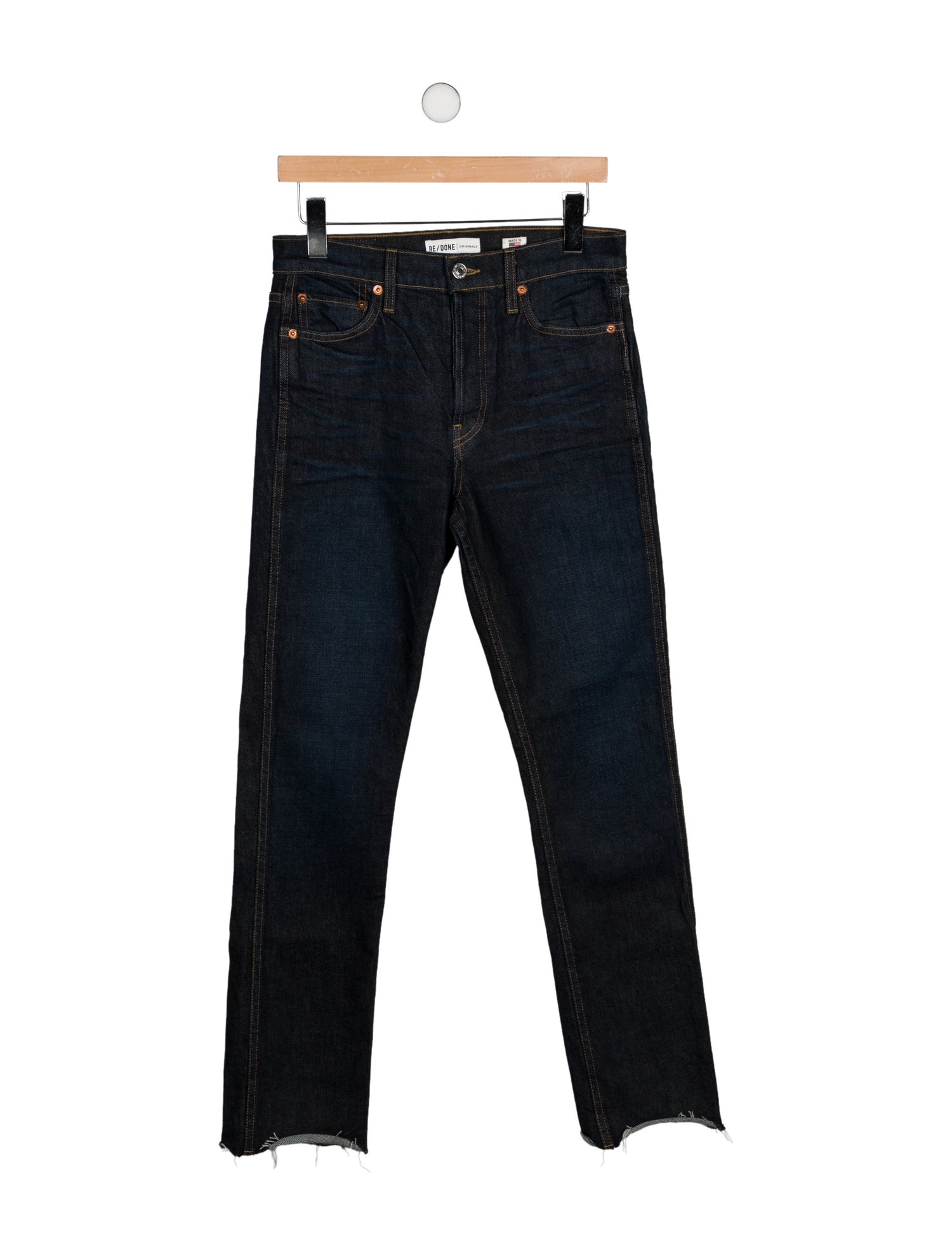 RE/DONE High-Rise Straight Leg Jeans