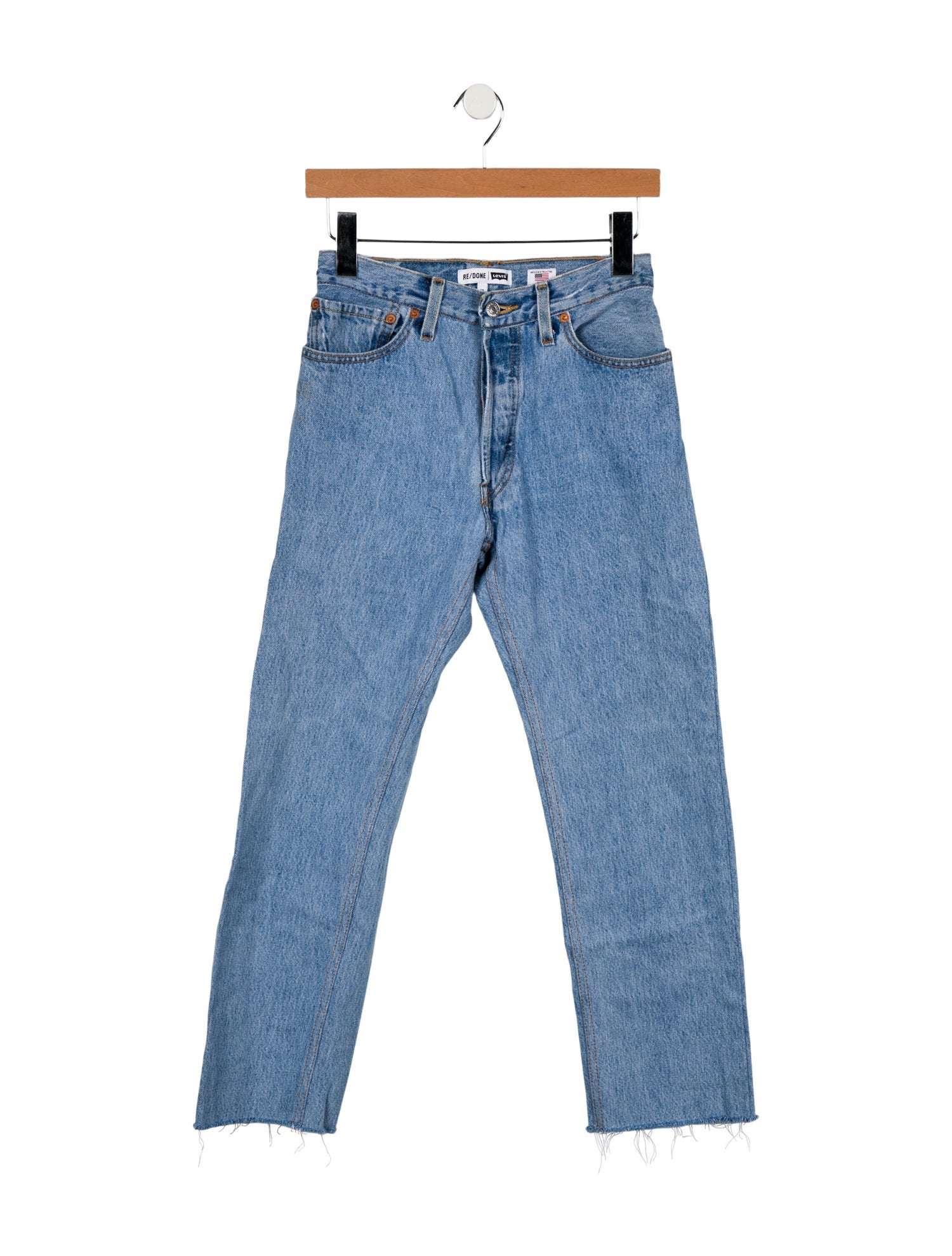 RE/DONE Mid-Rise Straight Leg Jeans