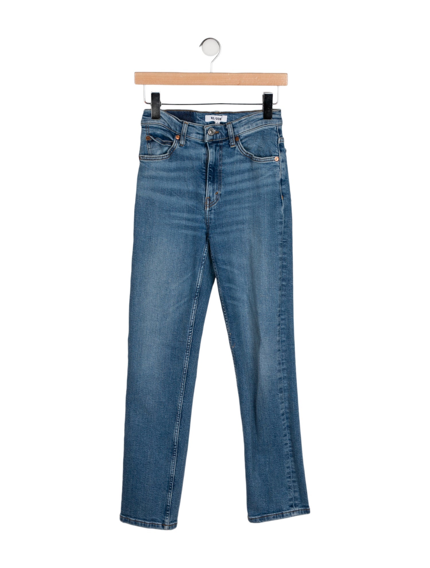 RE/DONE Mid-Rise Straight Leg Jeans