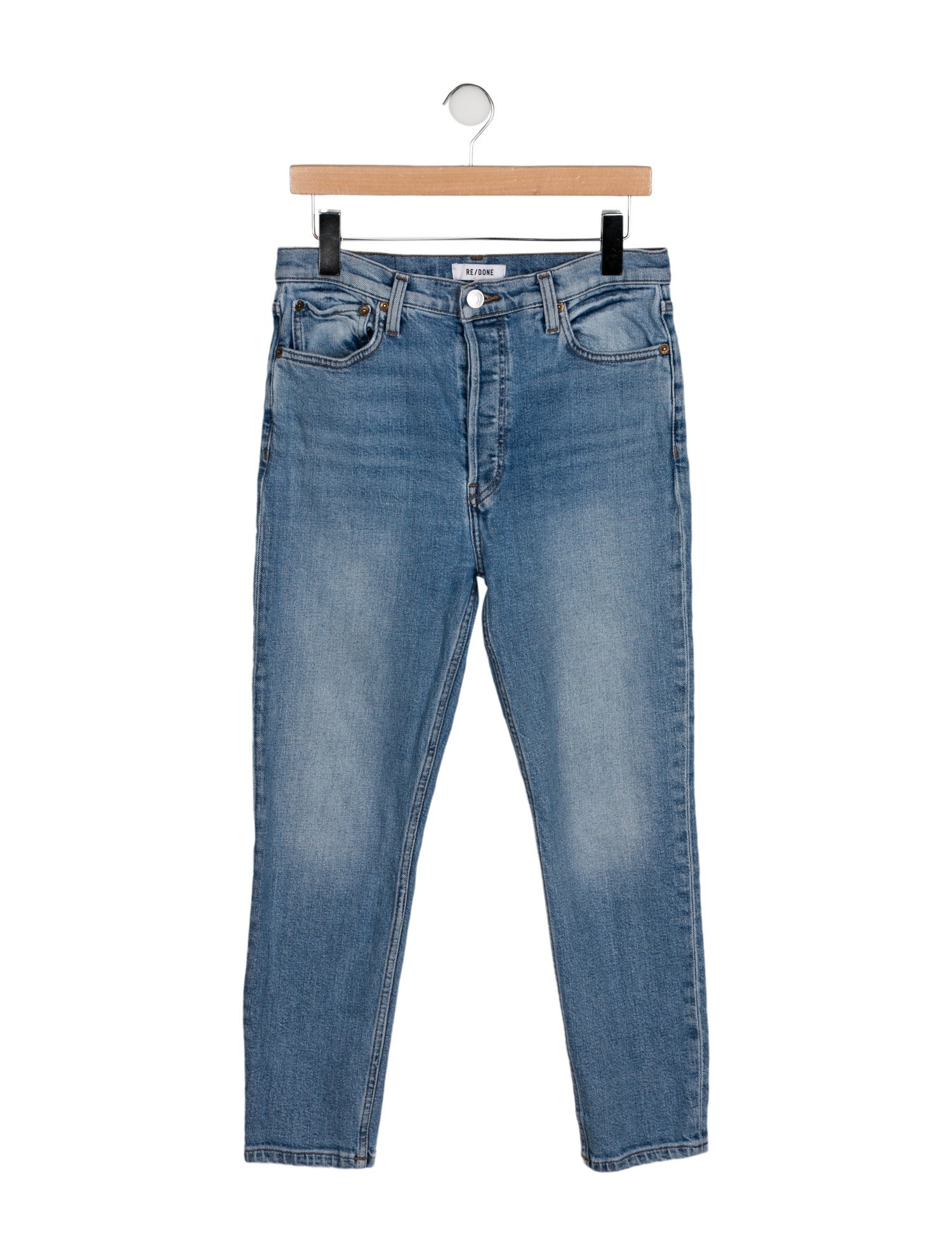 RE/DONE High-Rise Straight Leg Jeans