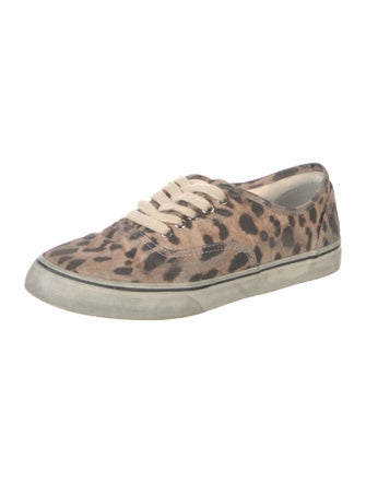 RE/DONE Canvas Animal Print Sneakers