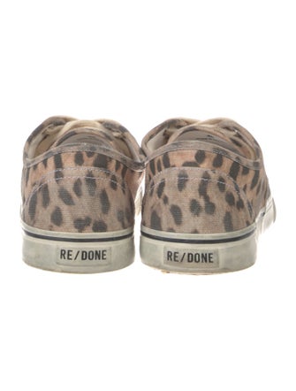 RE/DONE Canvas Animal Print Sneakers