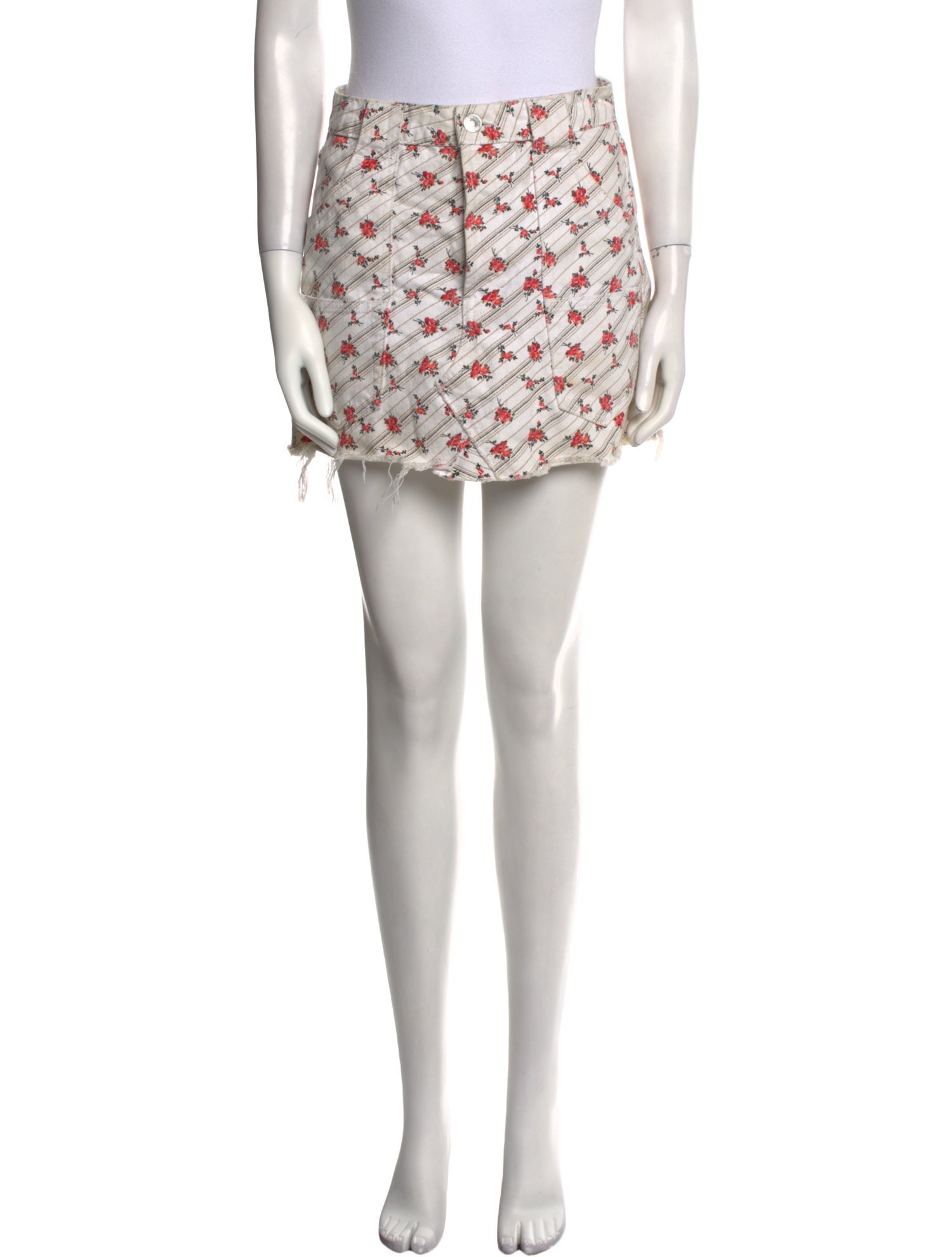 RE/DONE Floral Print Mini Skirt