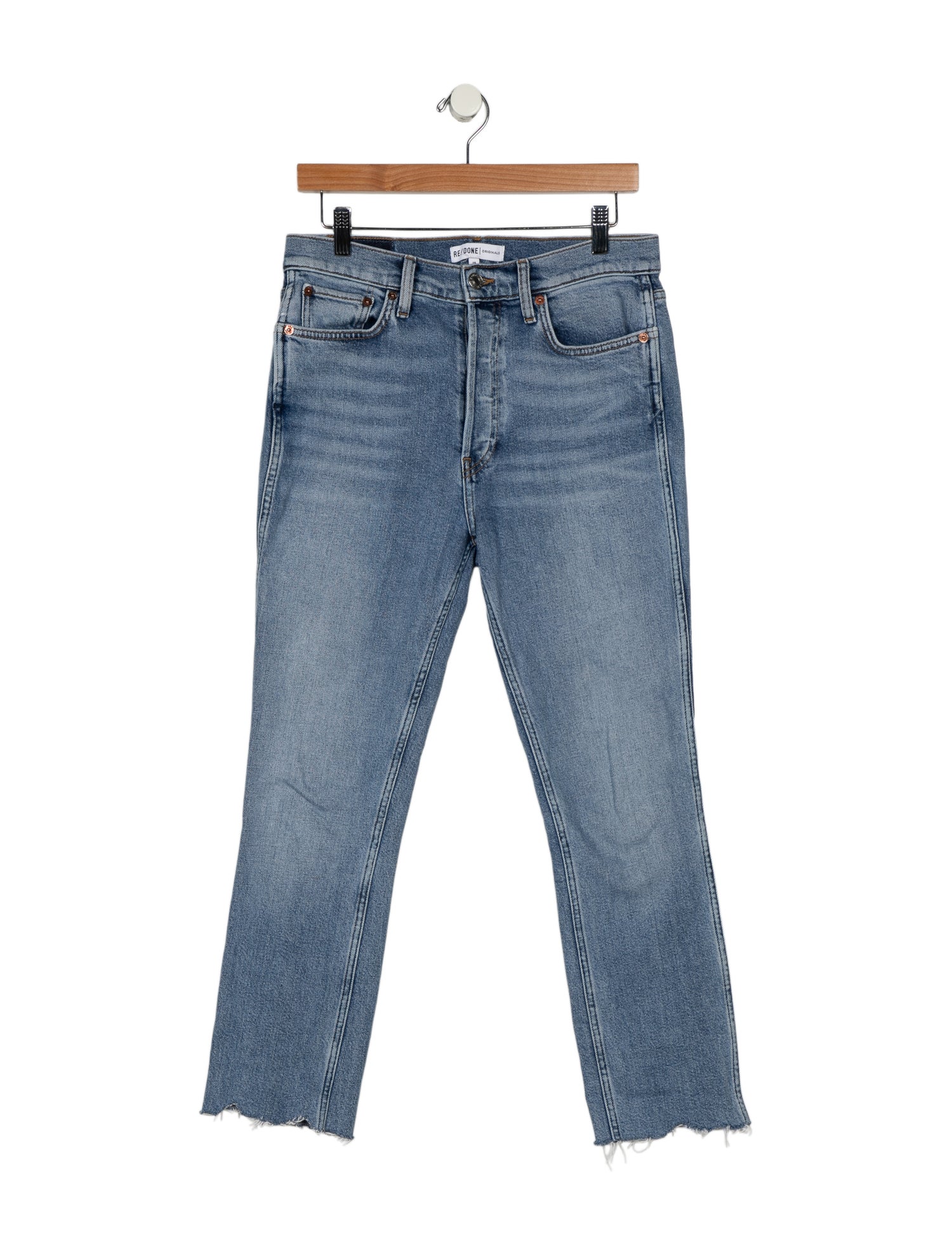 RE/DONE High-Rise Straight Leg Jeans