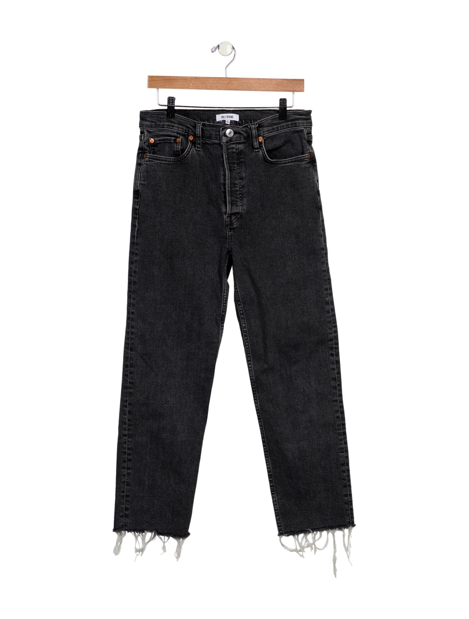 RE/DONE High-Rise Straight Leg Jeans