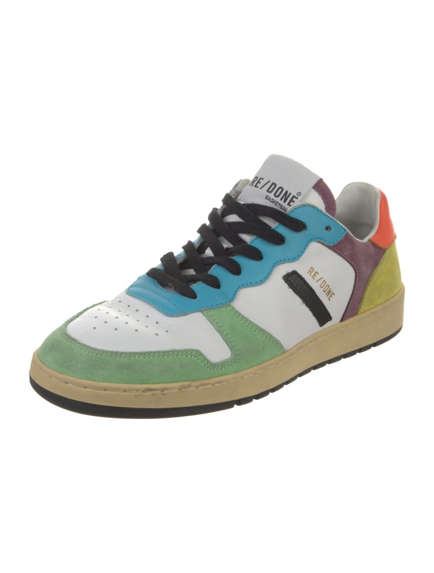 RE/DONE Leather Printed Sneakers