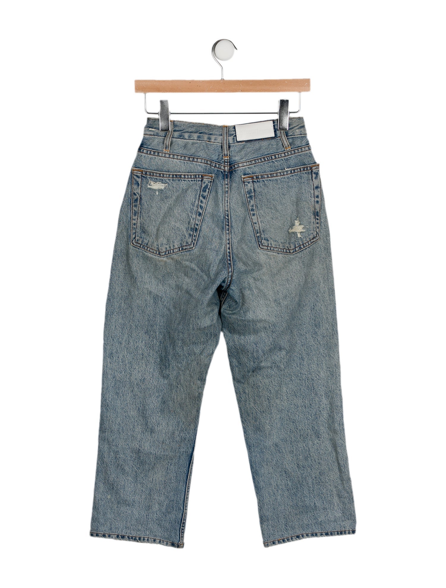 RE/DONE High-Rise Straight Leg Jeans