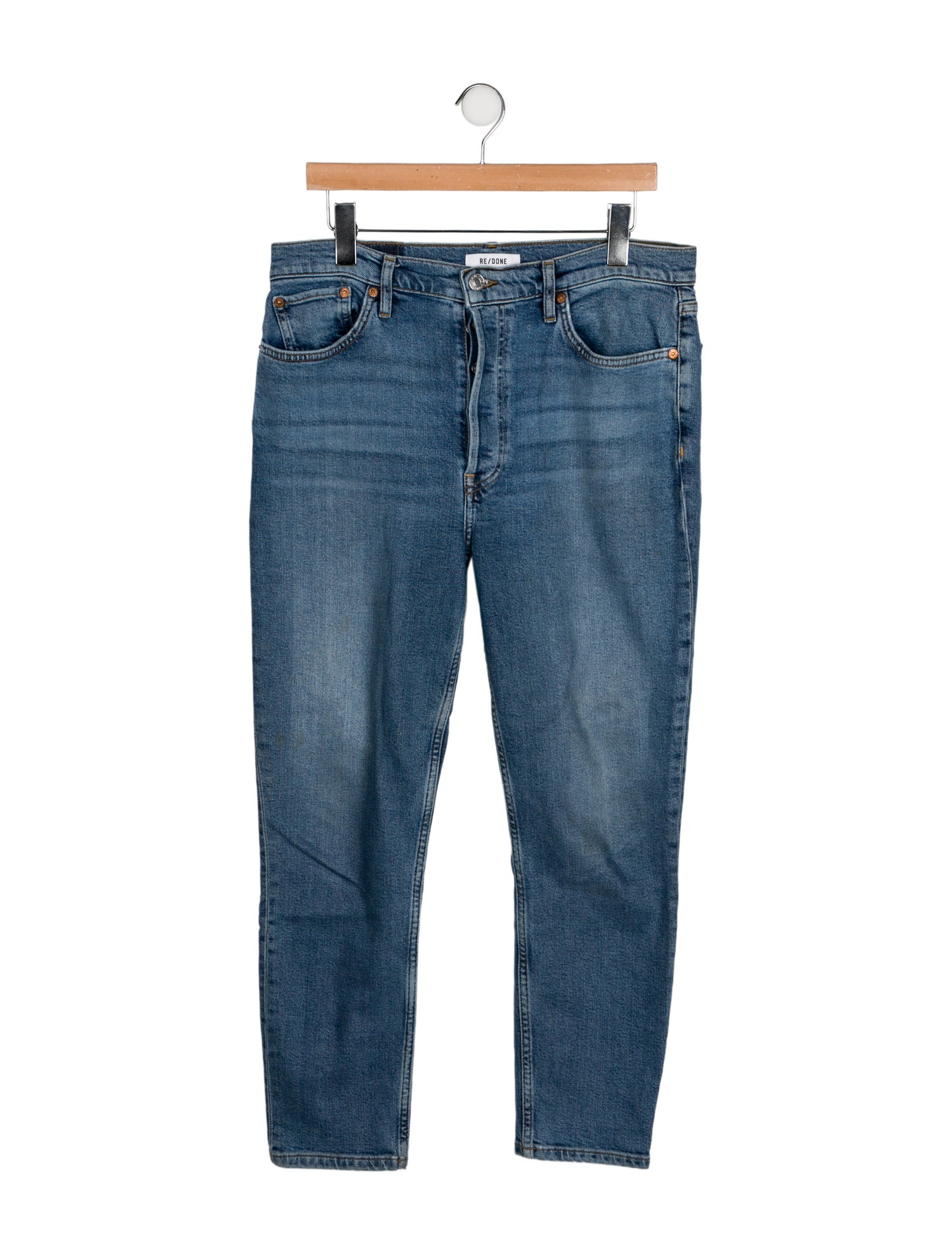 RE/DONE High-Rise Straight Leg Jeans