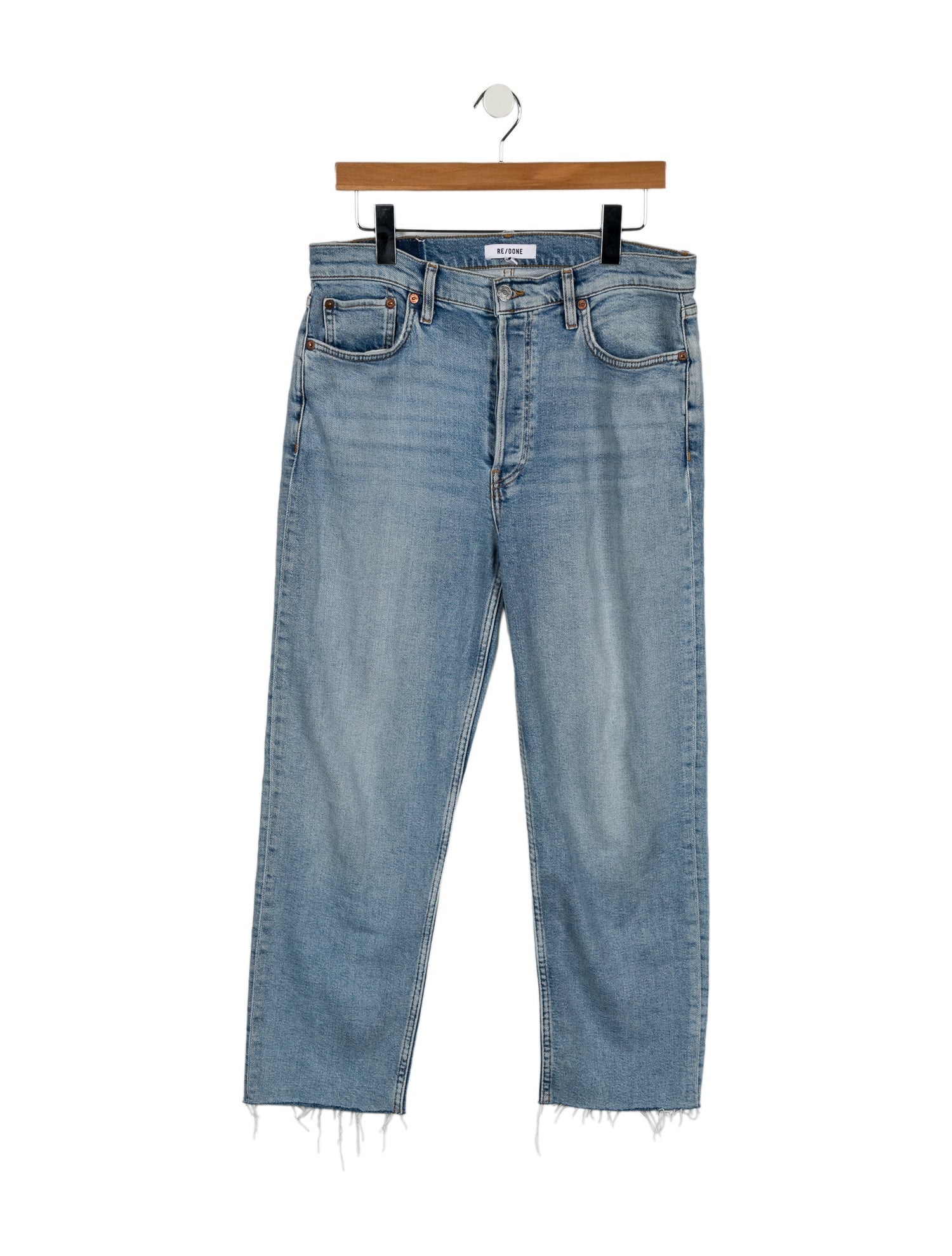 RE/DONE High-Rise Straight Leg Jeans