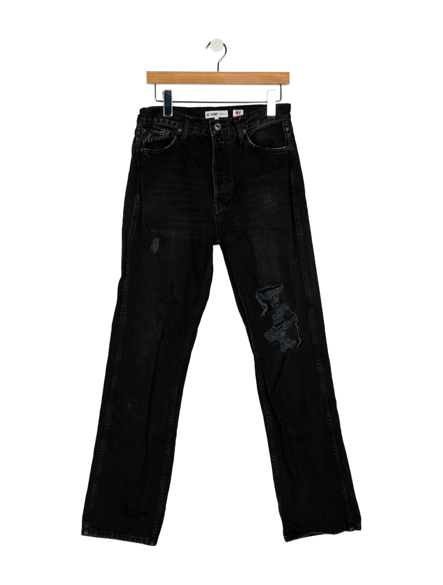 RE/DONE High-Rise Straight Leg Jeans