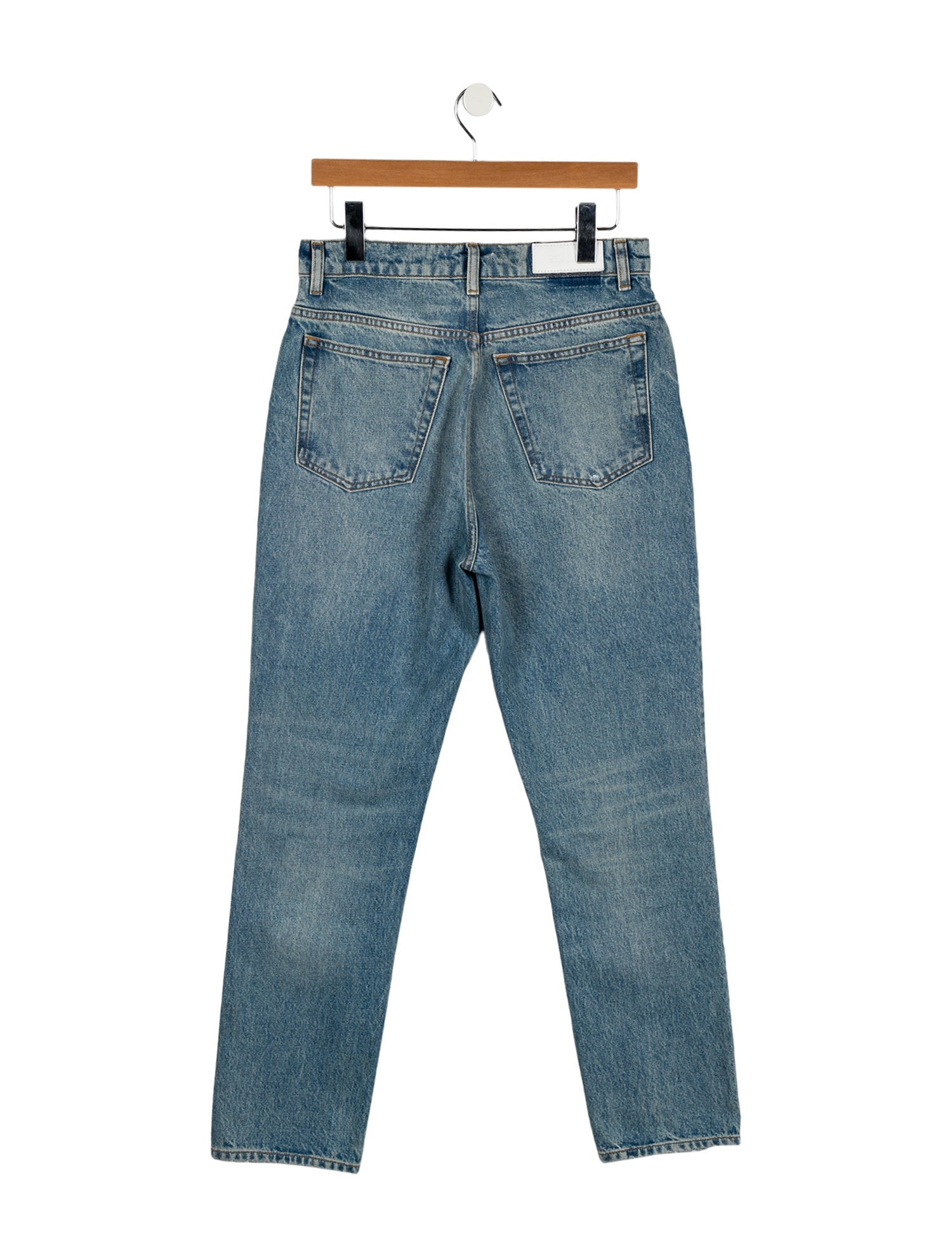 RE/DONE High-Rise Straight Leg Jeans
