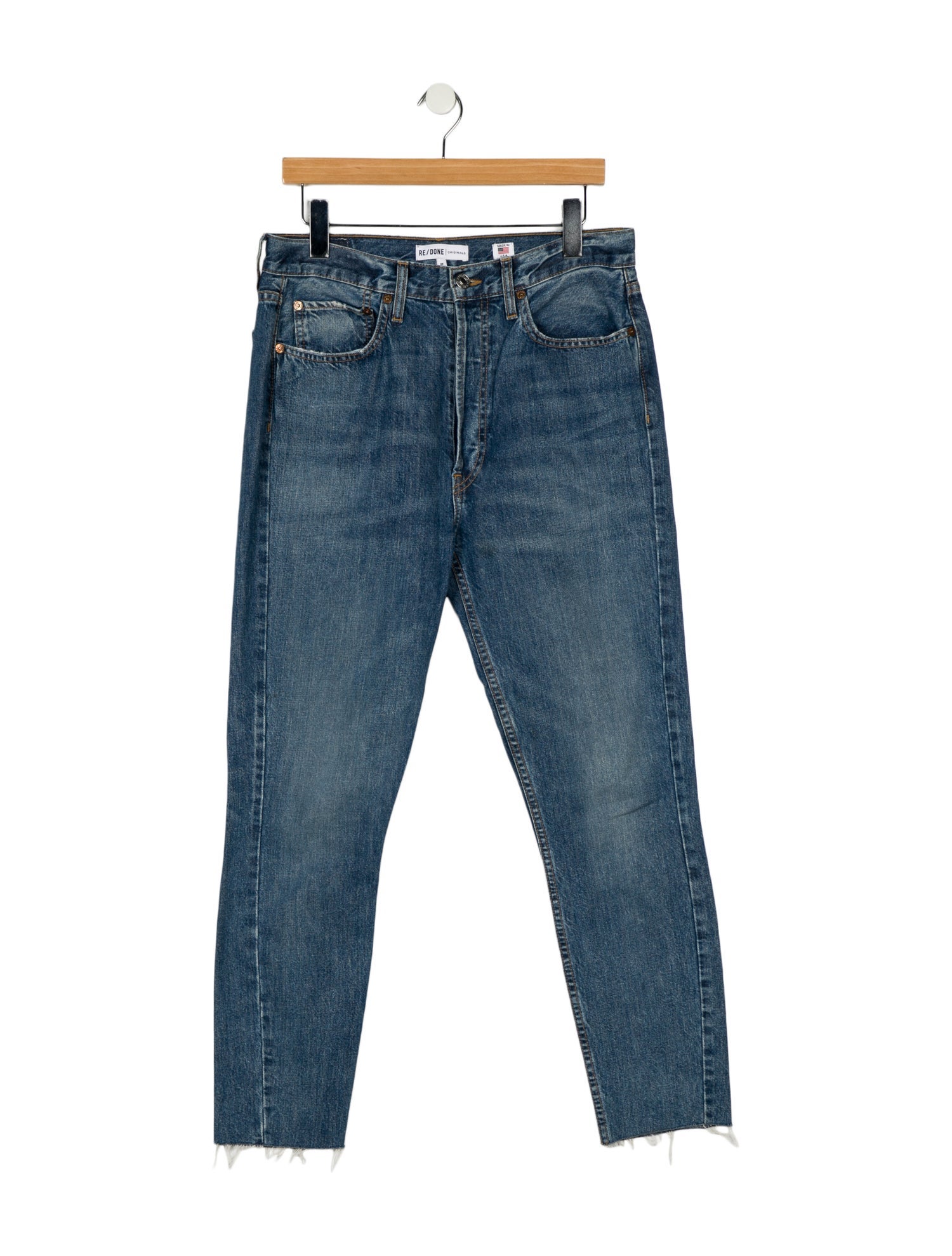 RE/DONE High-Rise Straight Leg Jeans