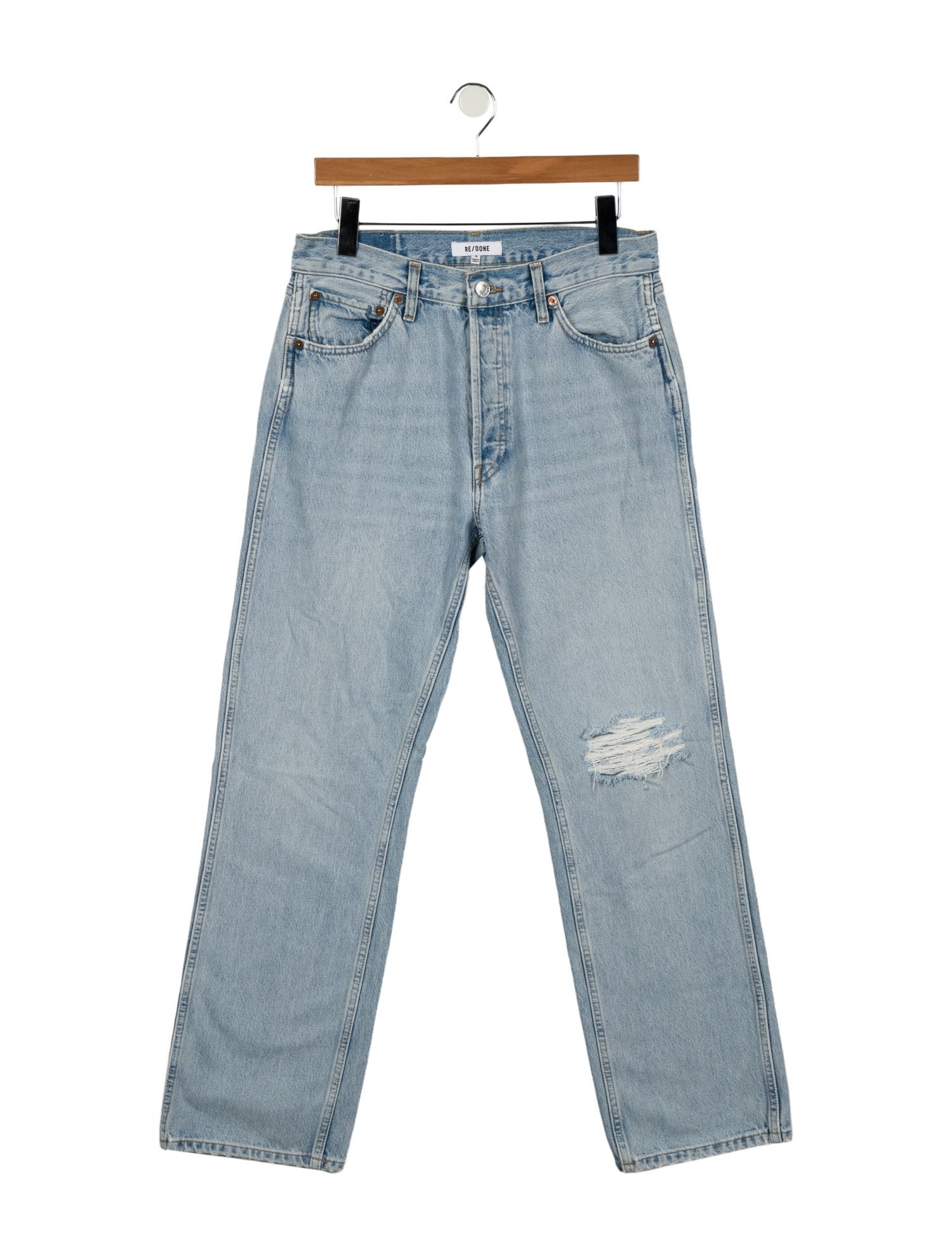 RE/DONE High-Rise Straight Leg Jeans