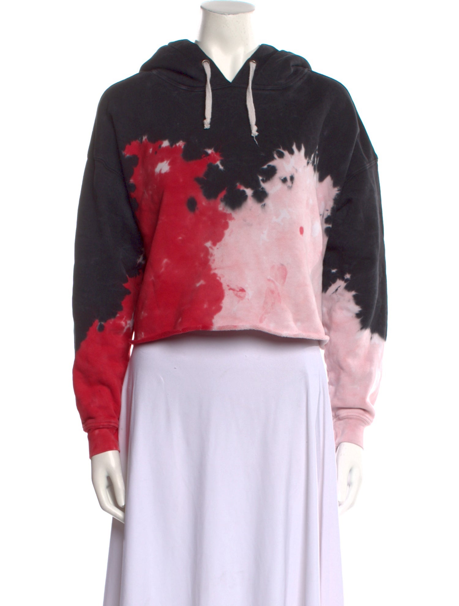 RE/DONE Tie-Dye Print V-Neck Sweatshirt