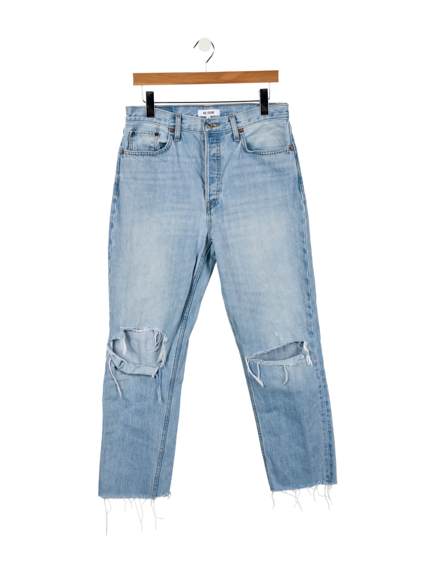 RE/DONE High-Rise Straight Leg Jeans