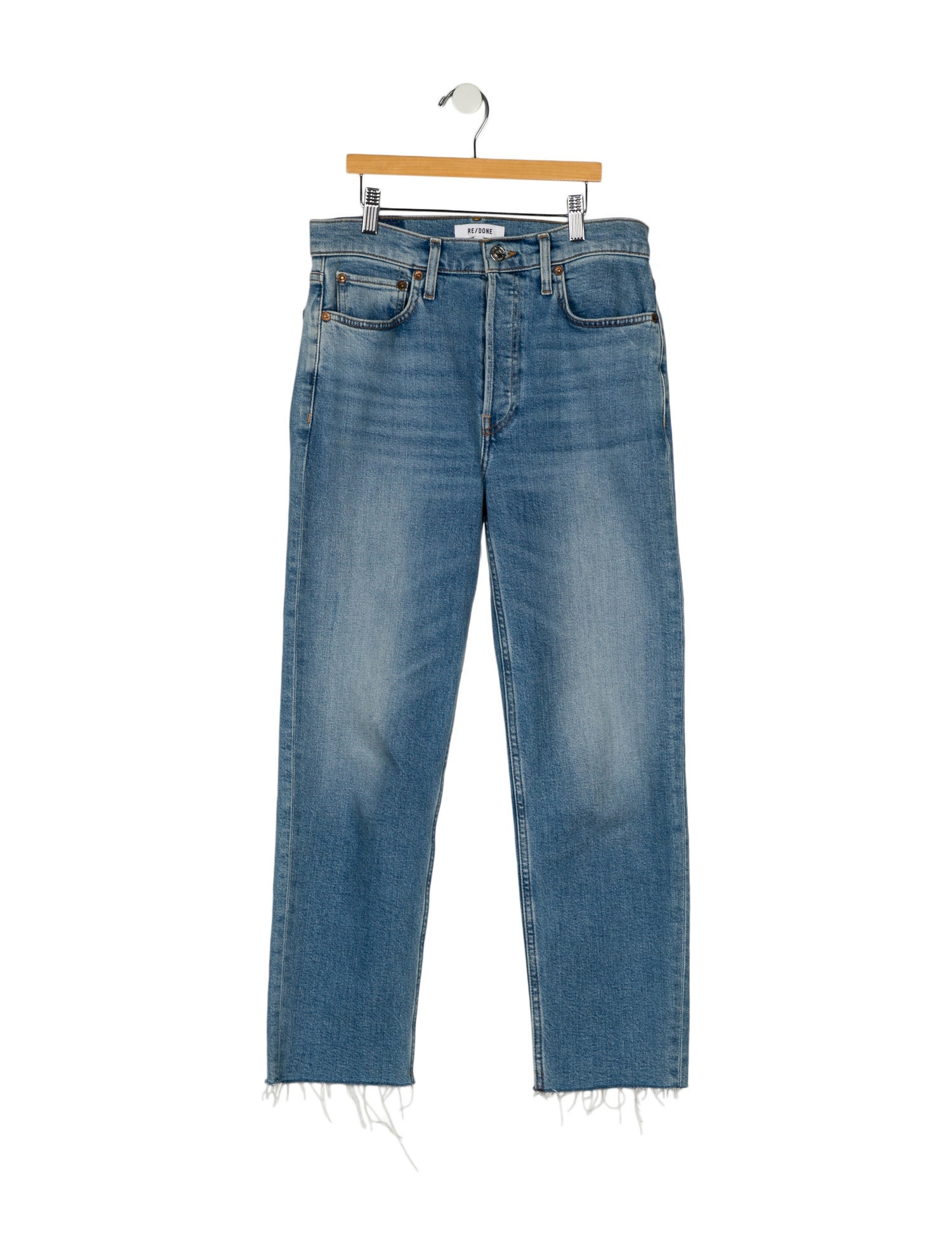 RE/DONE High-Rise Straight Leg Jeans