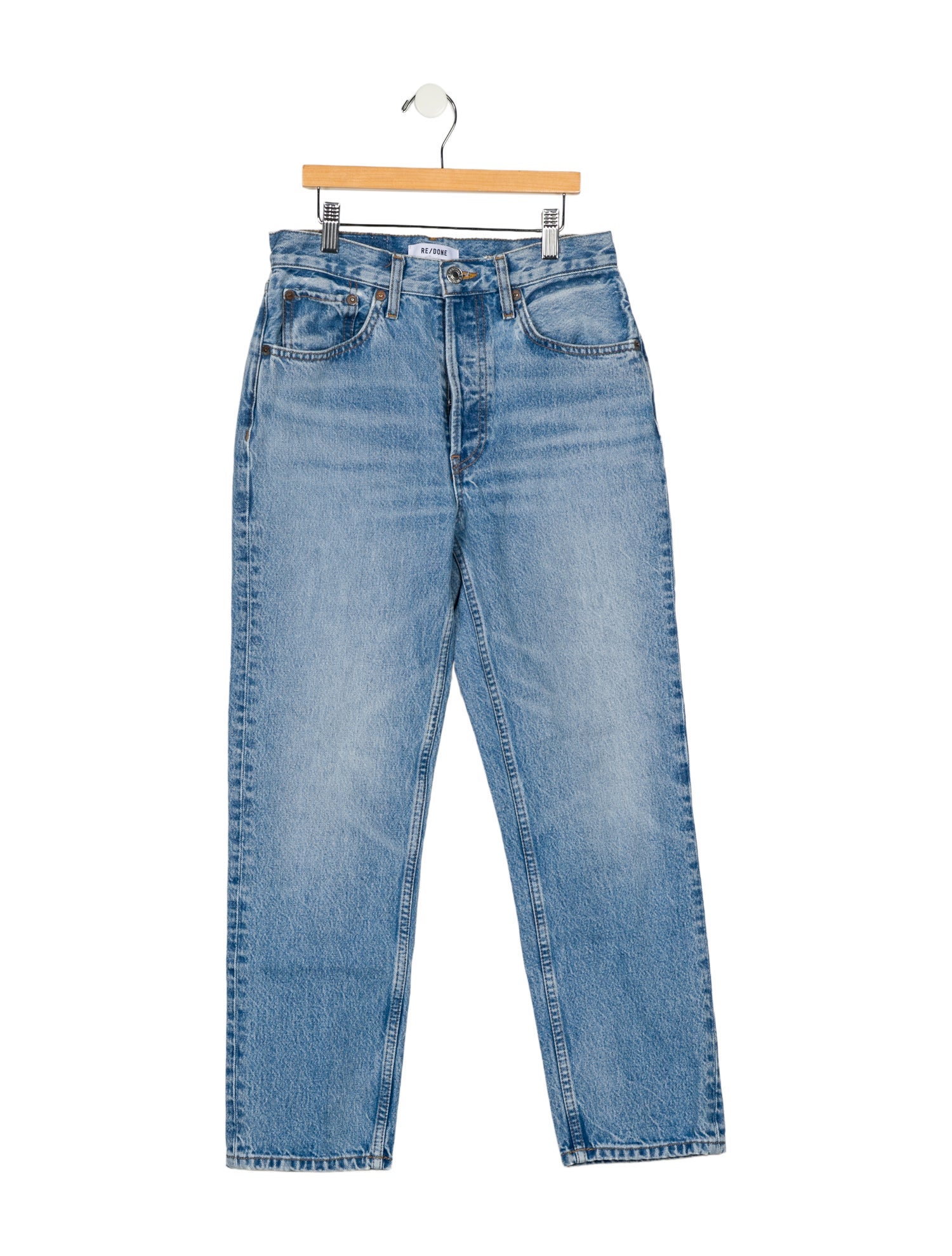 RE/DONE Mid-Rise Straight Leg Jeans